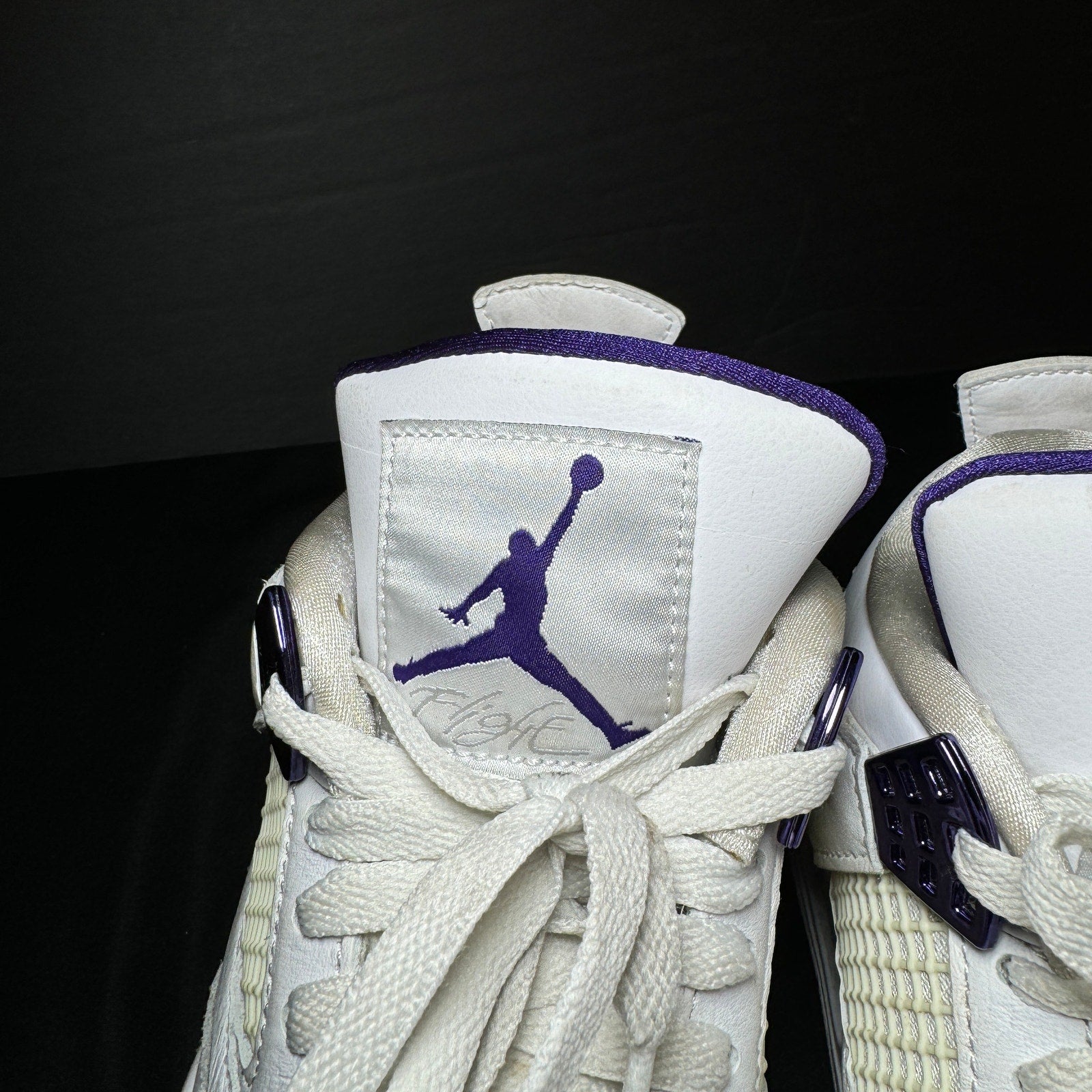 Air Jordan 4 Retro Purple Metallic Men's Shoes - Size 8