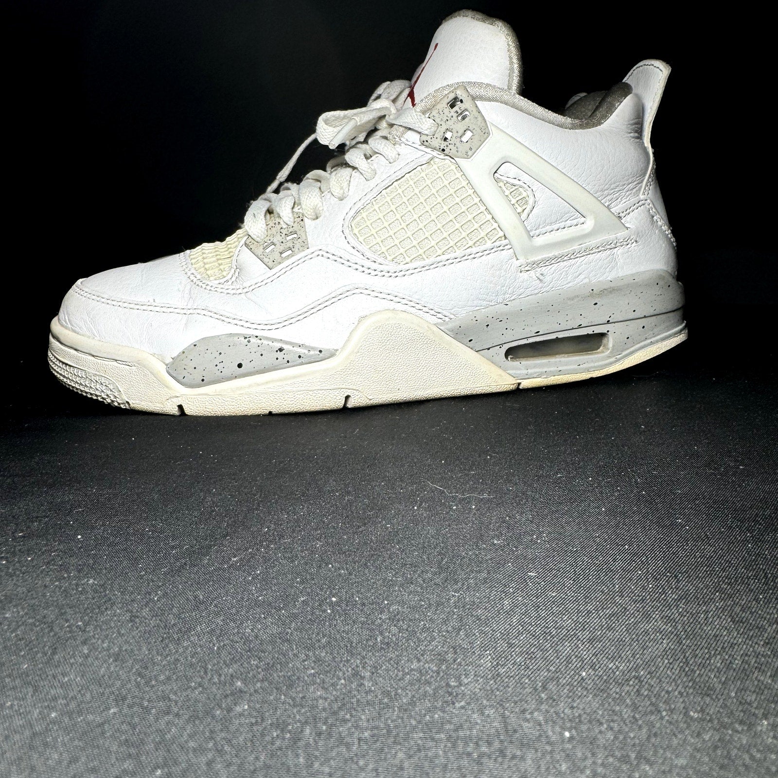 Air Jordan 4 Retro GS White Oreo Kids Shoes - Size 7