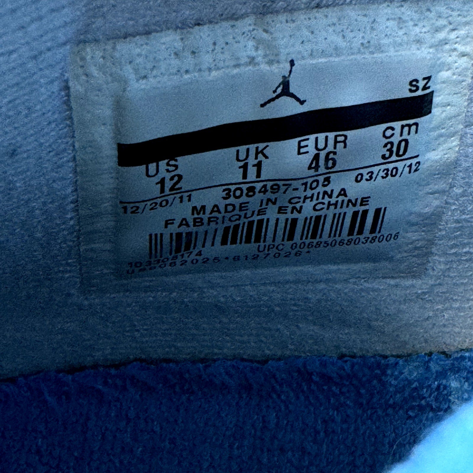 Air Jordan 4 Retro Military Blue 2012 Men's Shoes  - Size 12