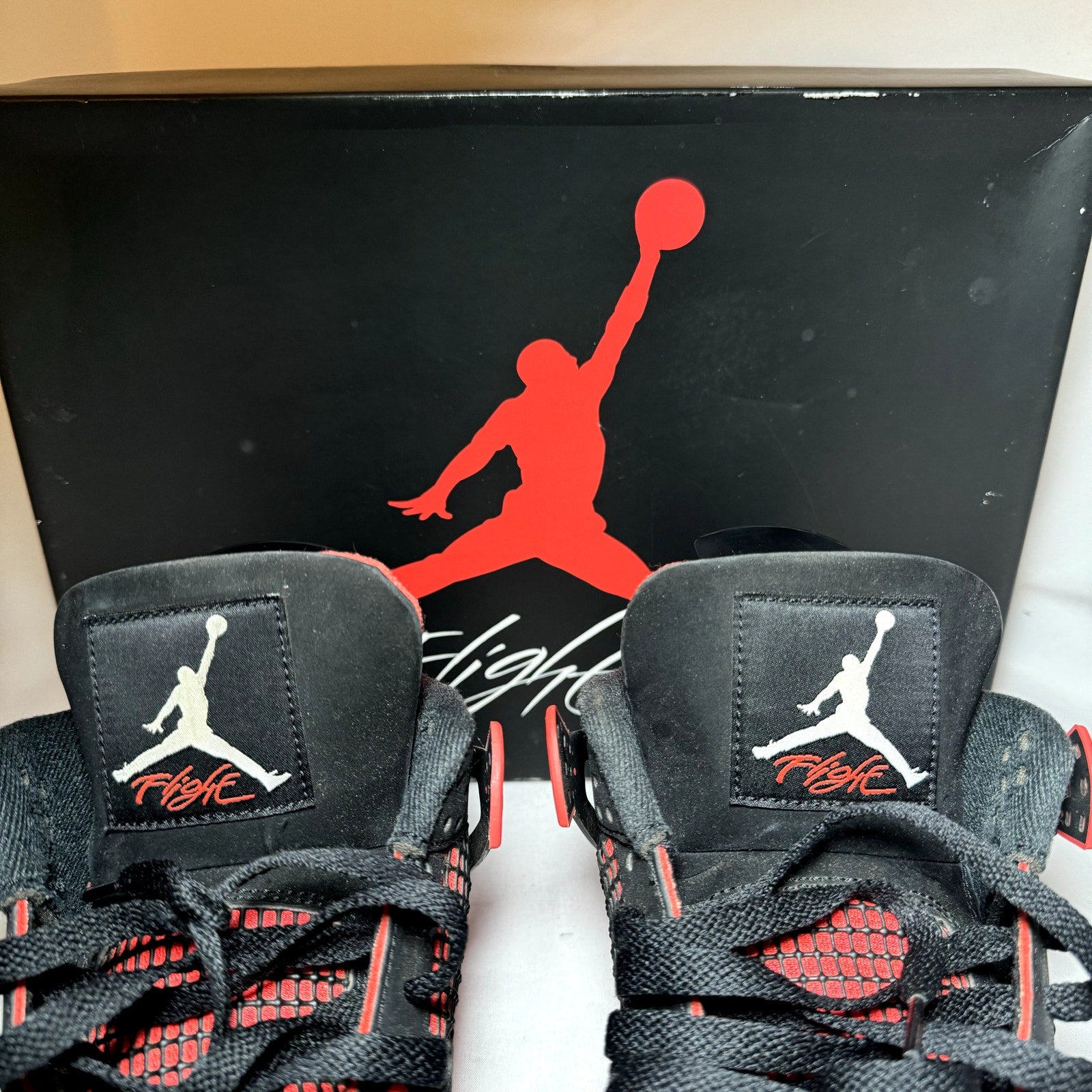 Air Jordan 4 Retro Red Thunder Men's Shoes - Size 9.5