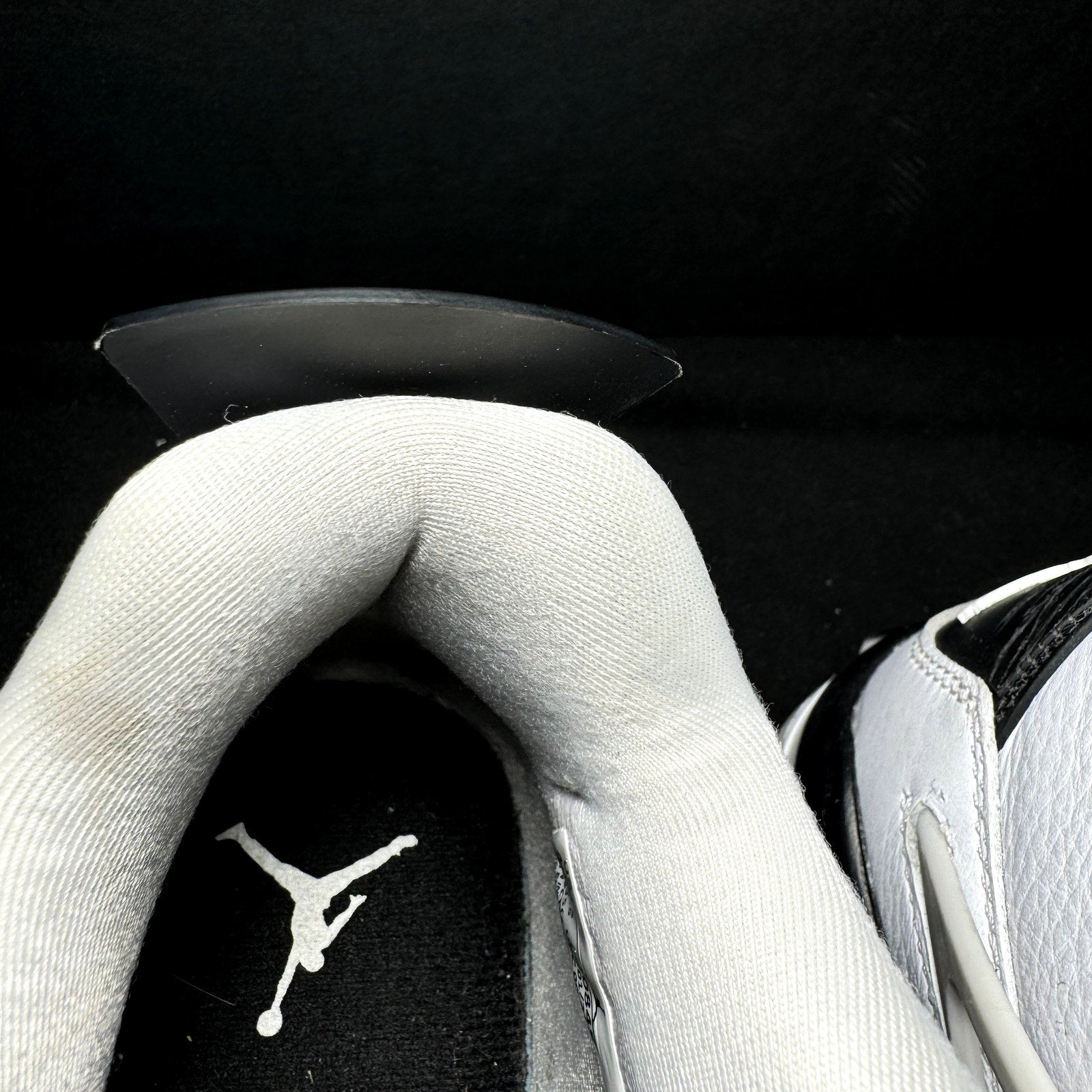 Air Jordan 4 Retro GS Military Black Kids Shoes - Size 4.5