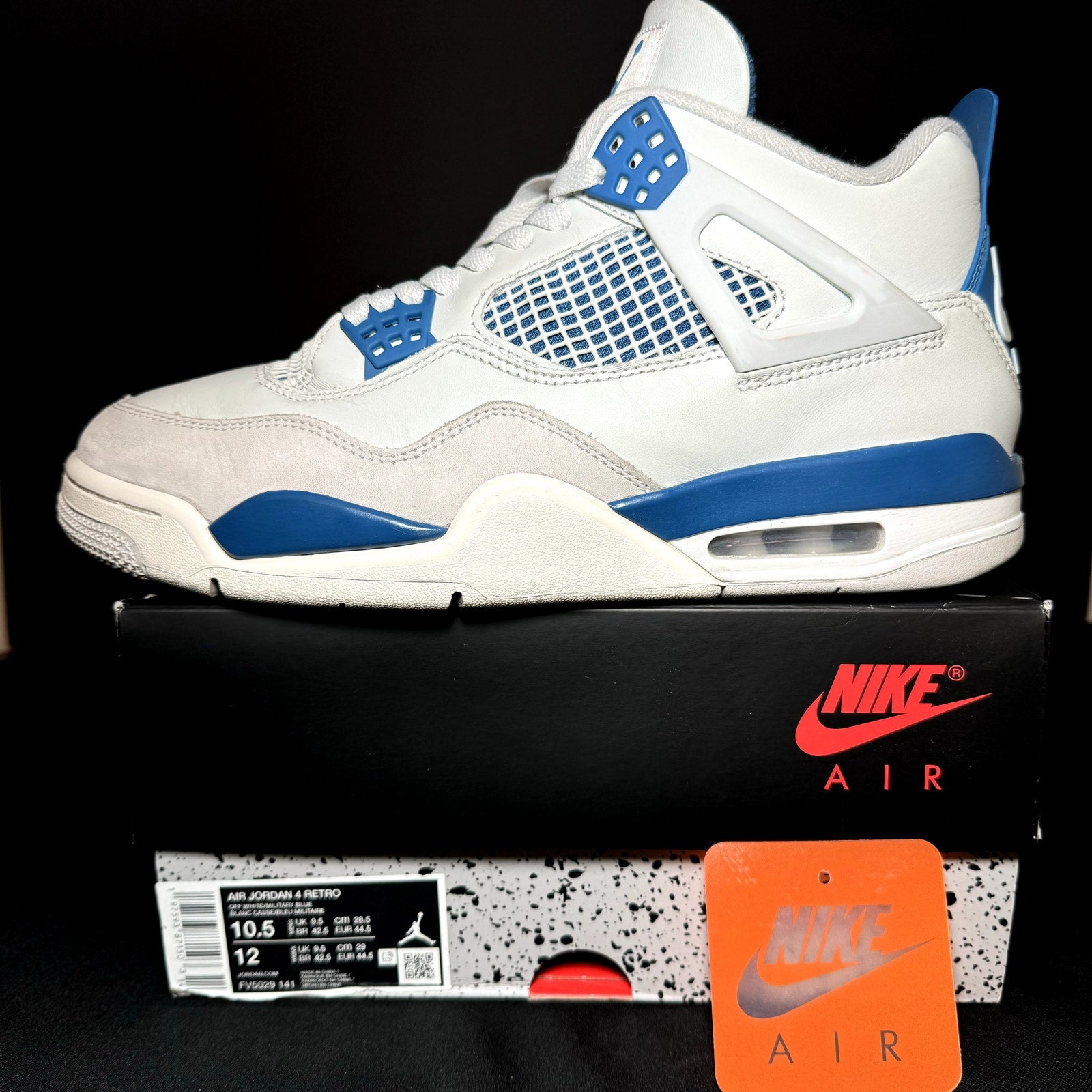 Air Jordan 4 Retro Military Blue 2024 Men's Shoes - Size 10.5