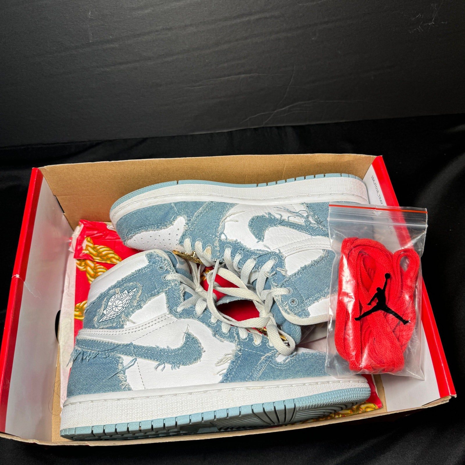 Air Jordan 1 Retro High OG Denim Women's Shoes - Size 5