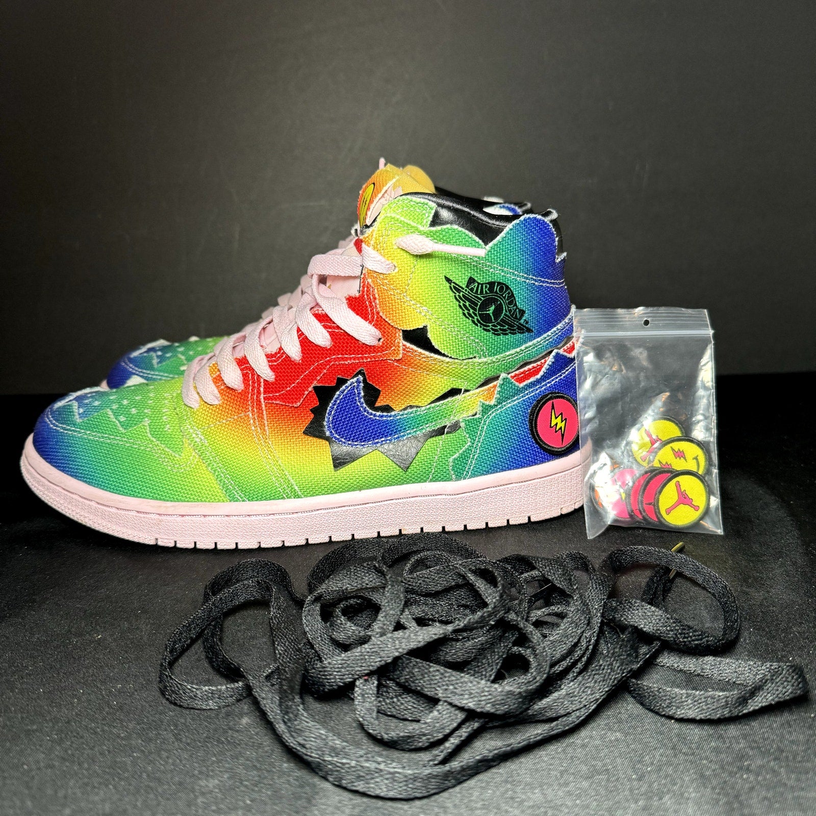 J. Balvin x Air Jordan 1 Retro OG High Colores Y Vibras Men's Shoes - Size 8