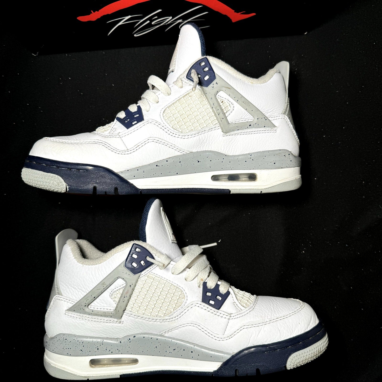 Air Jordan 4 Retro GS Midnight Navy Kids Shoes - Size 6.5