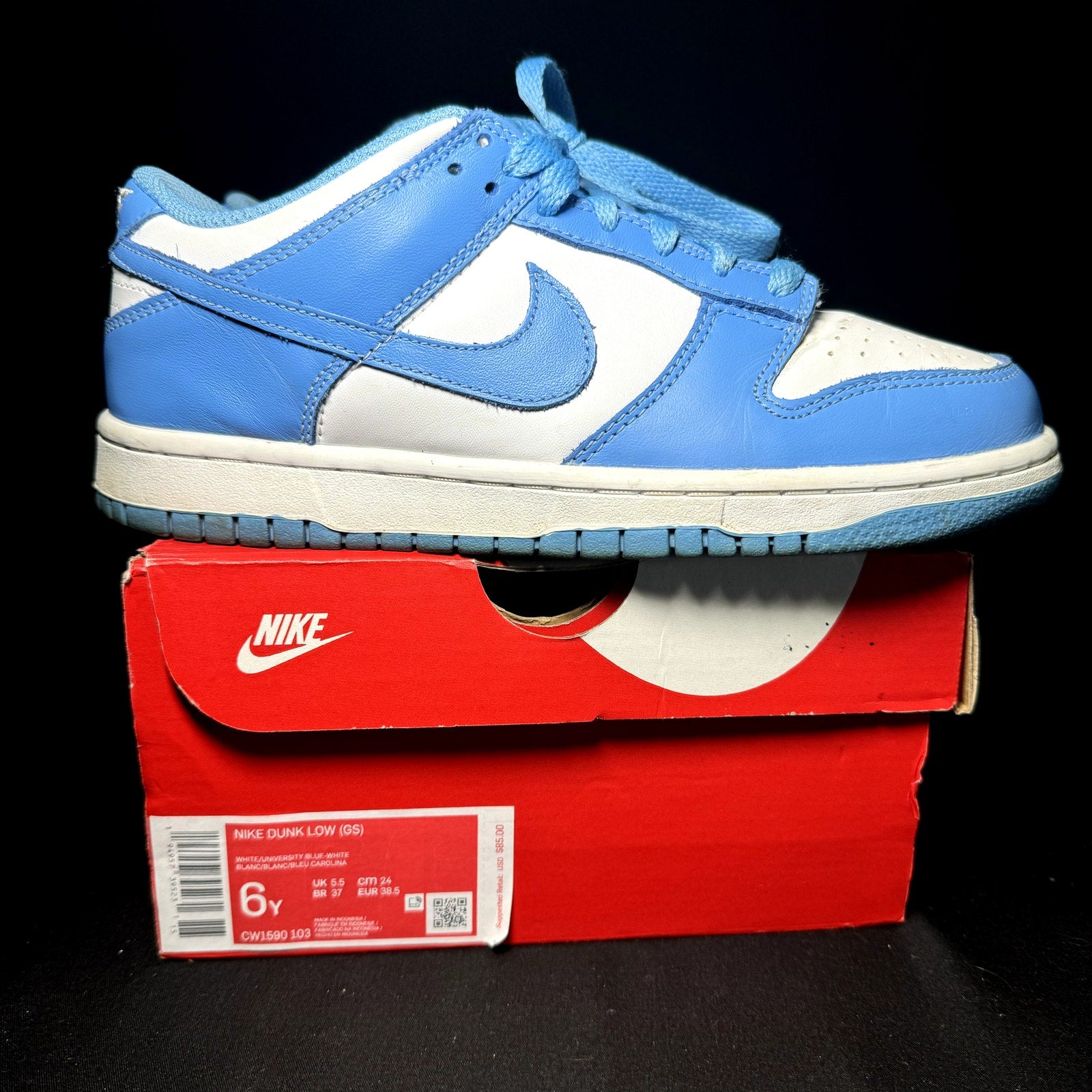 Nike Dunk Low GS University Blue Kids Shoes - Size 6
