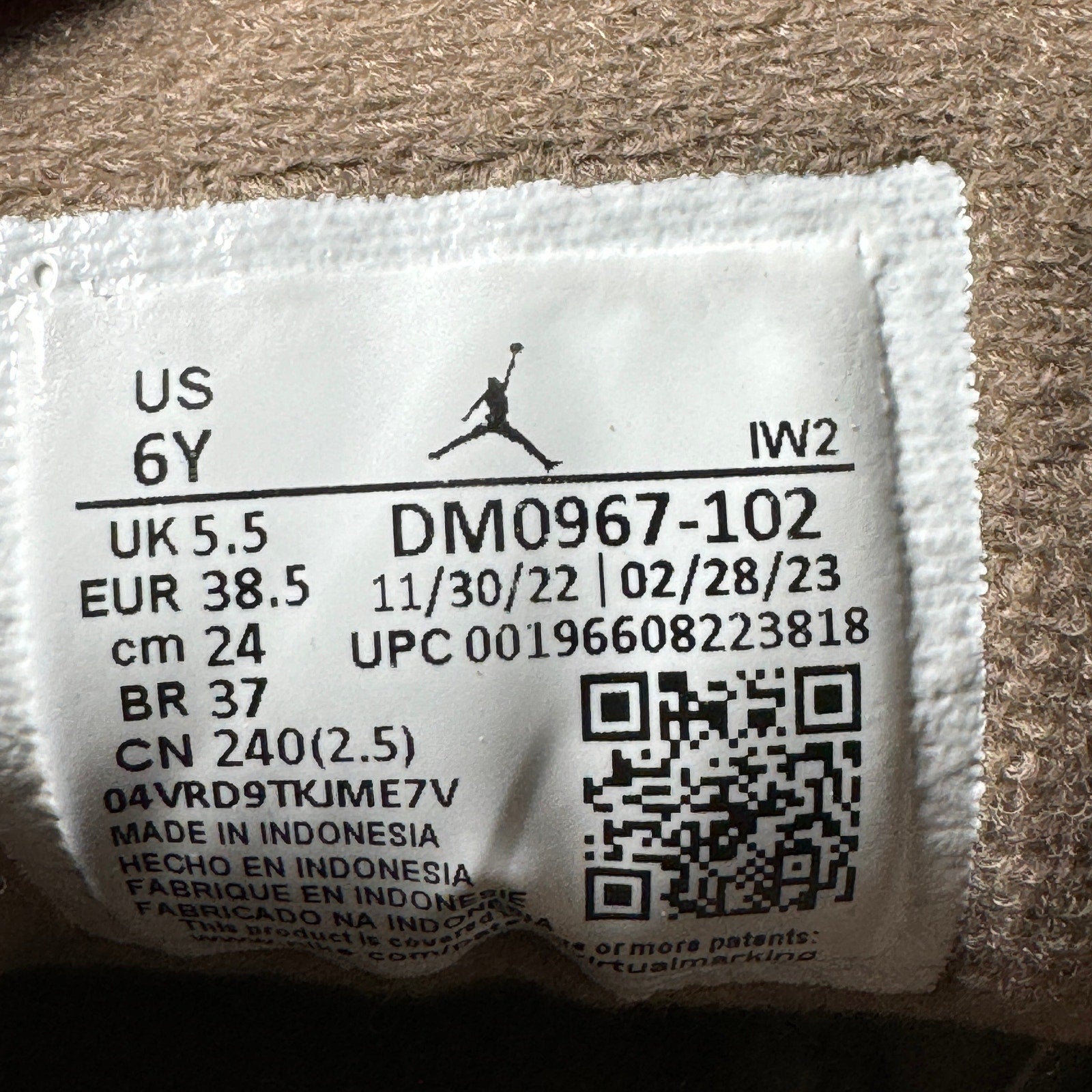 Air Jordan 3 Retro GS Palomino Kids Shoes - Size 6