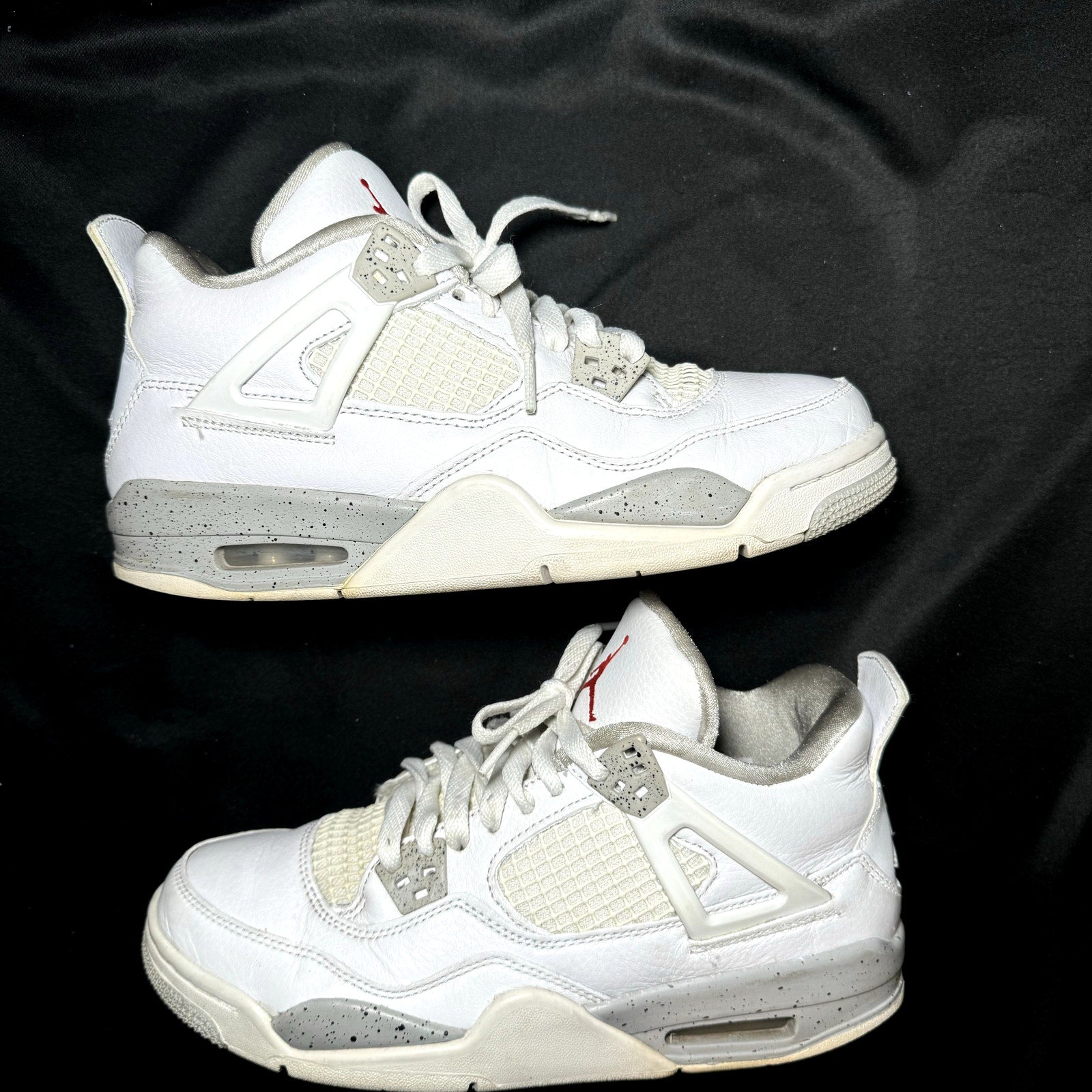 Air Jordan 4 Retro GS White Oreo Kids Shoes - Size 7