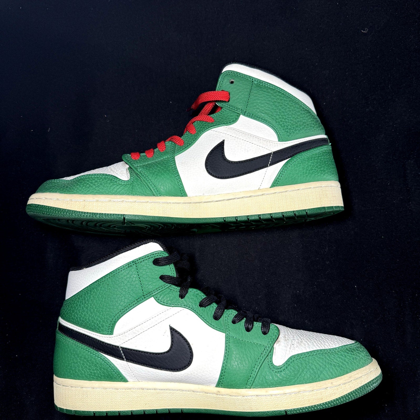 Air Jordan 1 Mid Pine Green Men's Shoes - Size 12