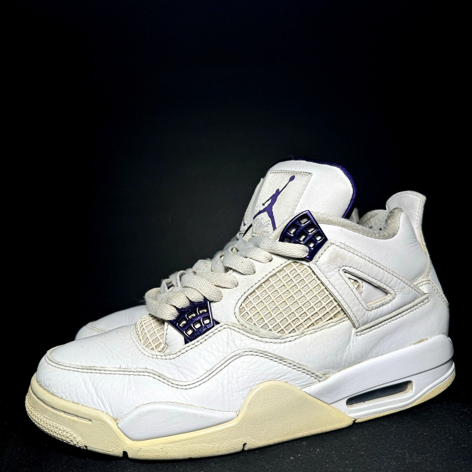 Air Jordan 4 Retro Purple Metallic Men's Shoes - Size 8