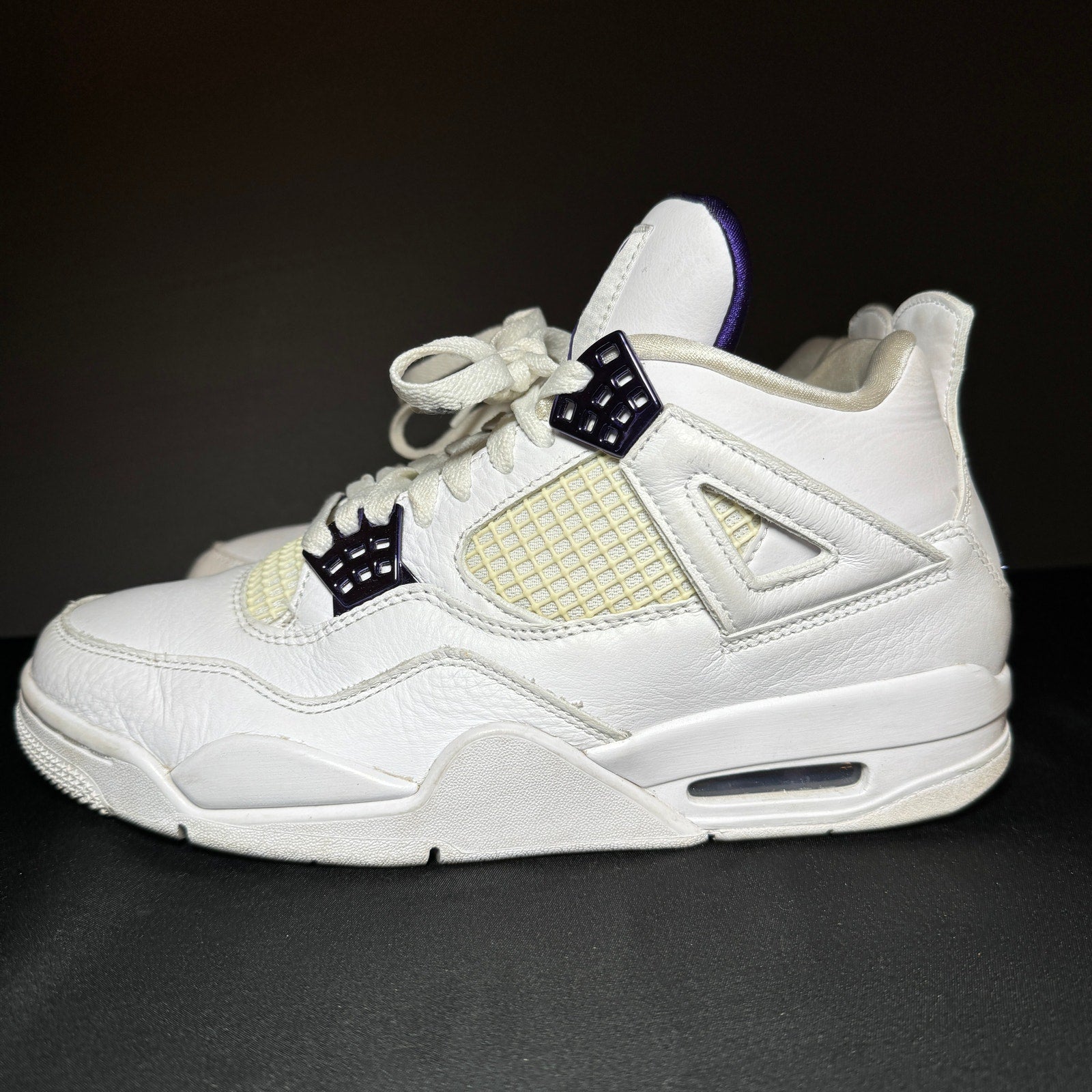 Air Jordan 4 Retro Purple Metallic Men's Shoes - Size 8