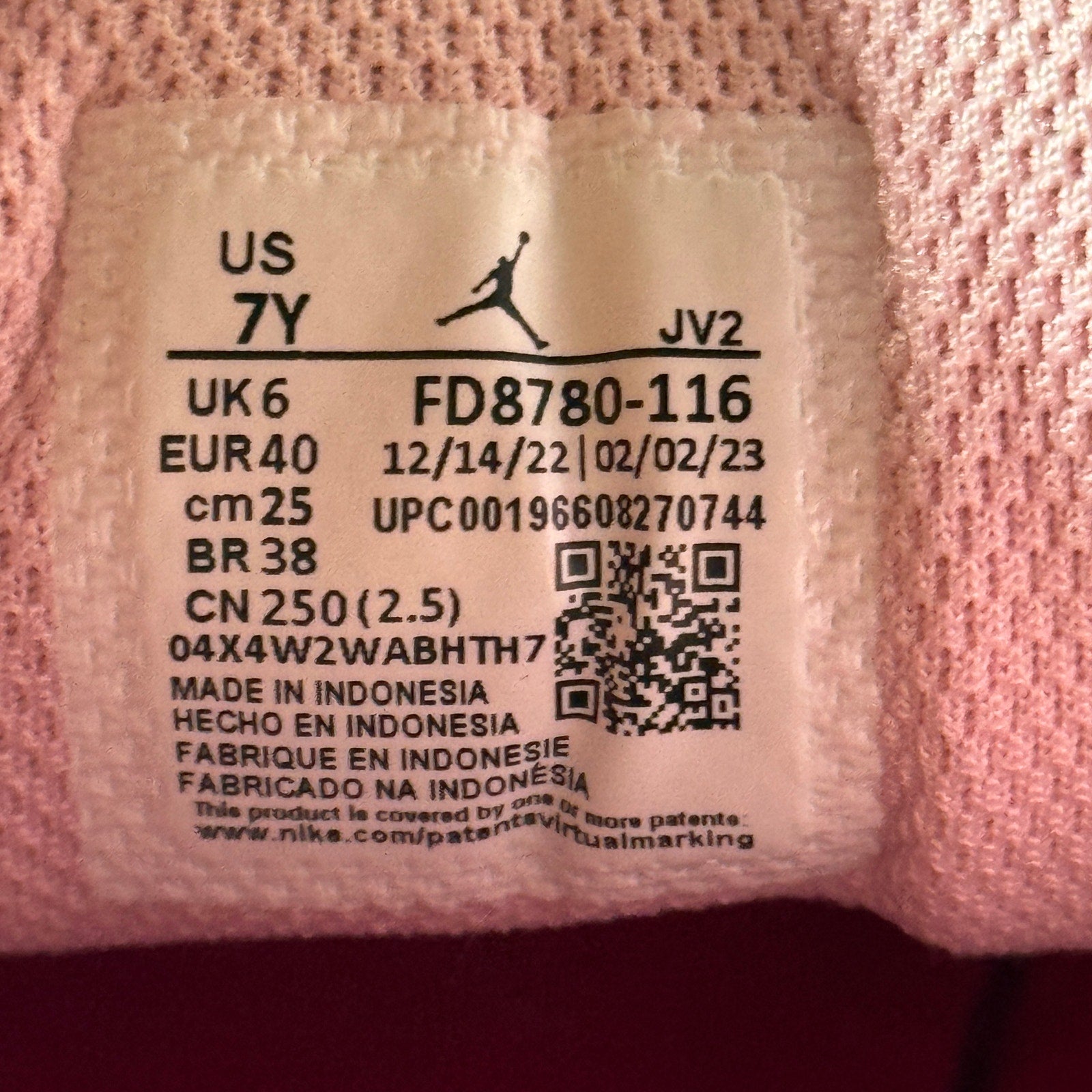 Air Jordan 1 Mid GS Fierce Pink Kids Shoes - Size 7