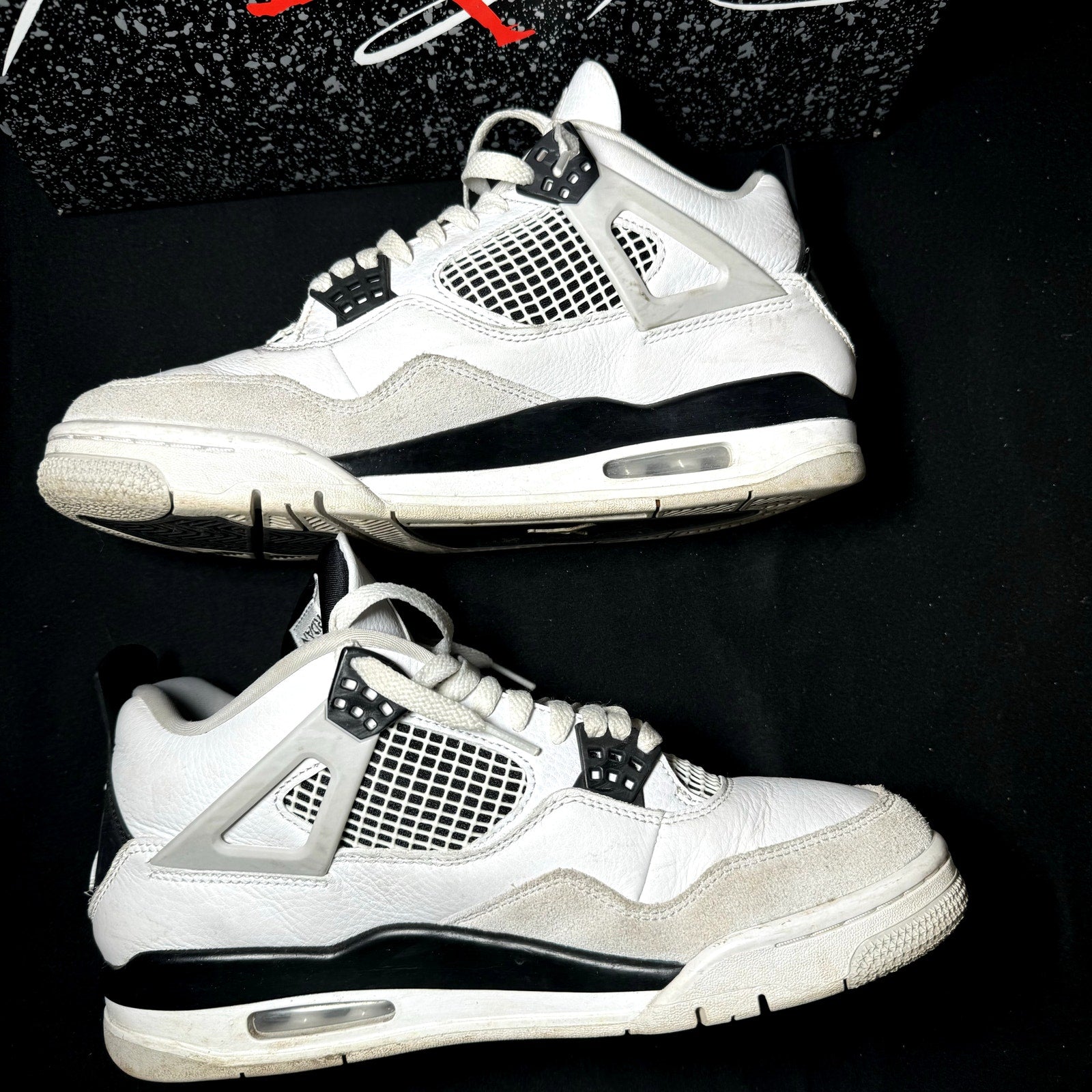 Air Jordan 4 Retro Military Black Men's Shoes - Size 9.5