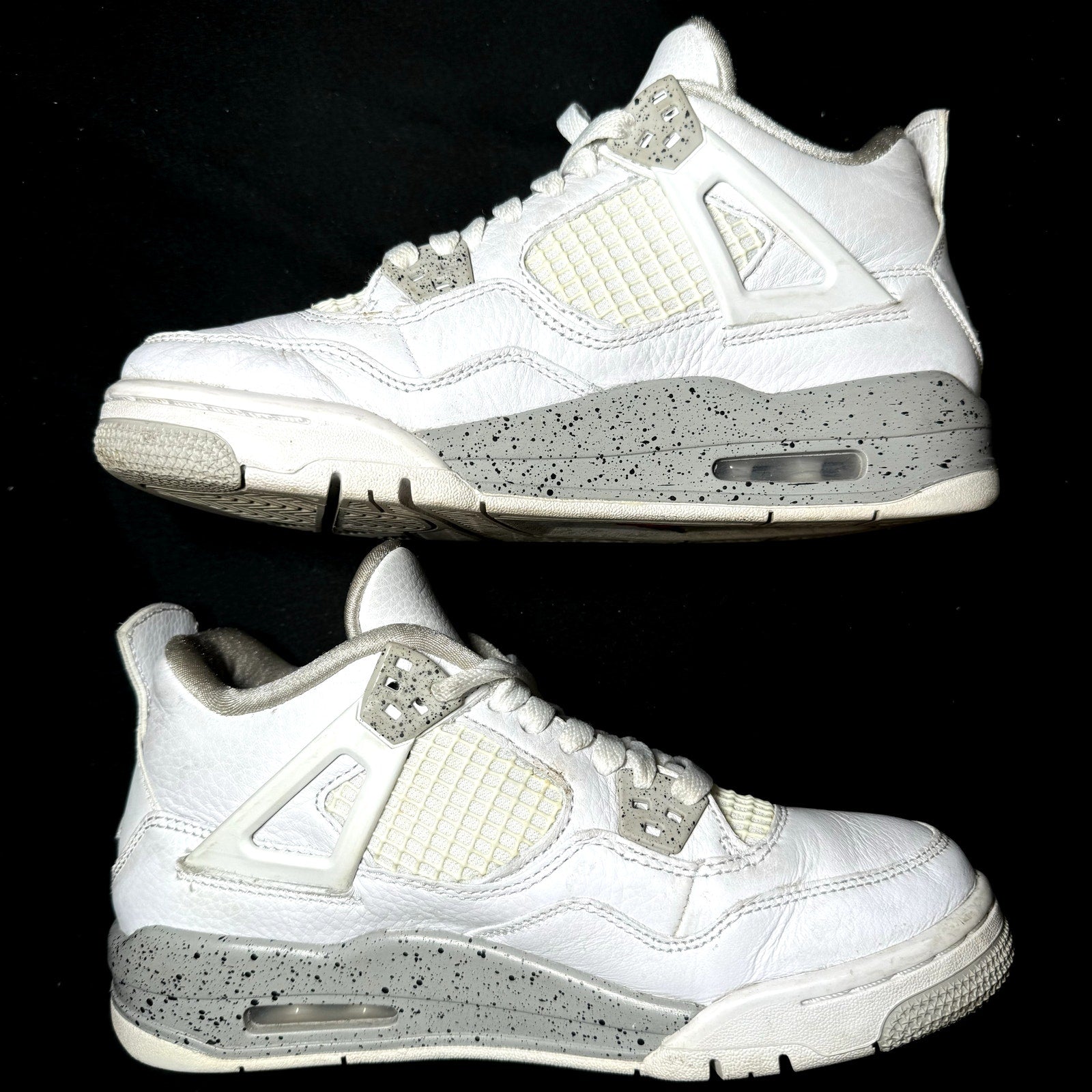 Air Jordan 4 Retro GS White Oreo Kids Shoes - Size 6