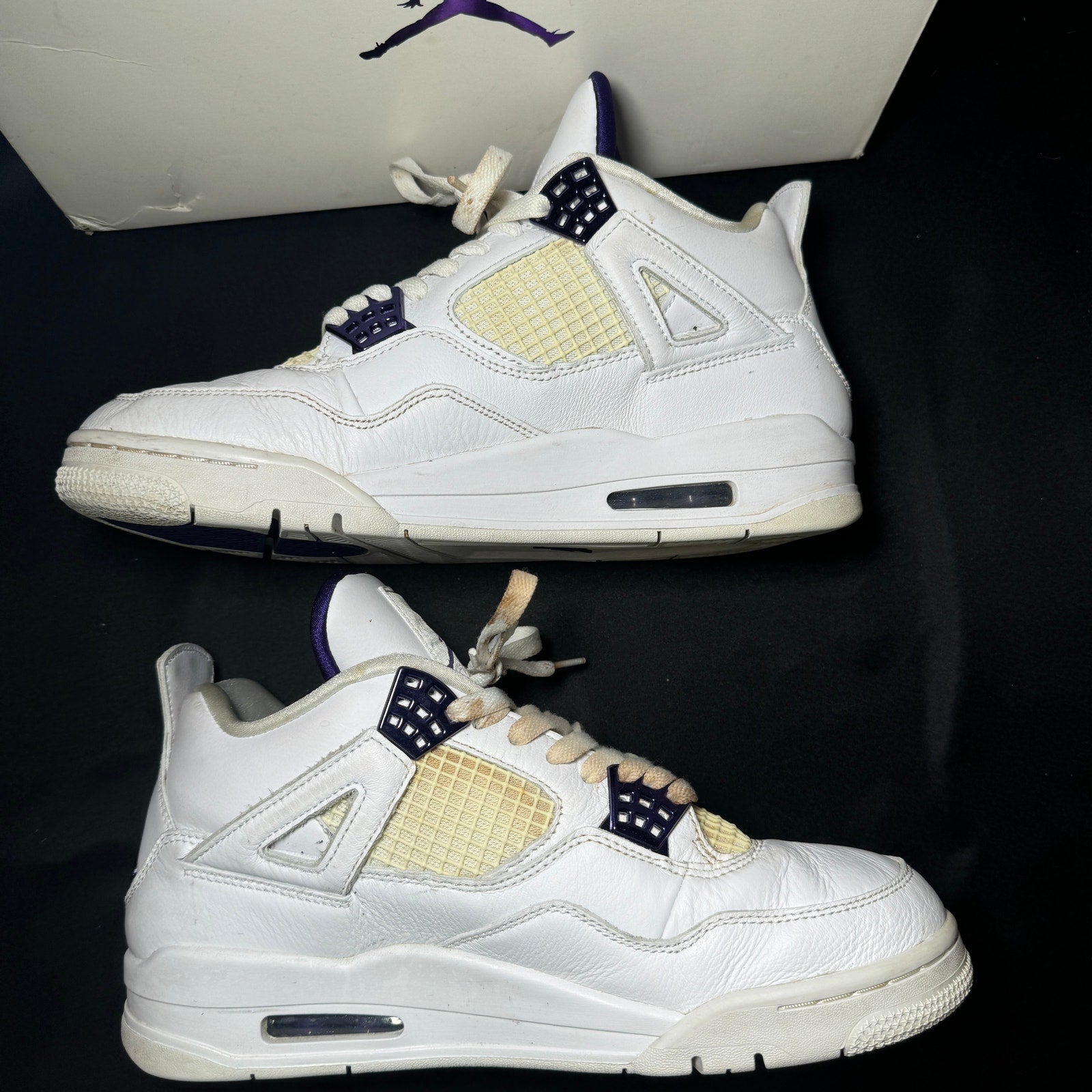 Air Jordan 4 Retro Purple Metallic Men's Shoes - Size 9