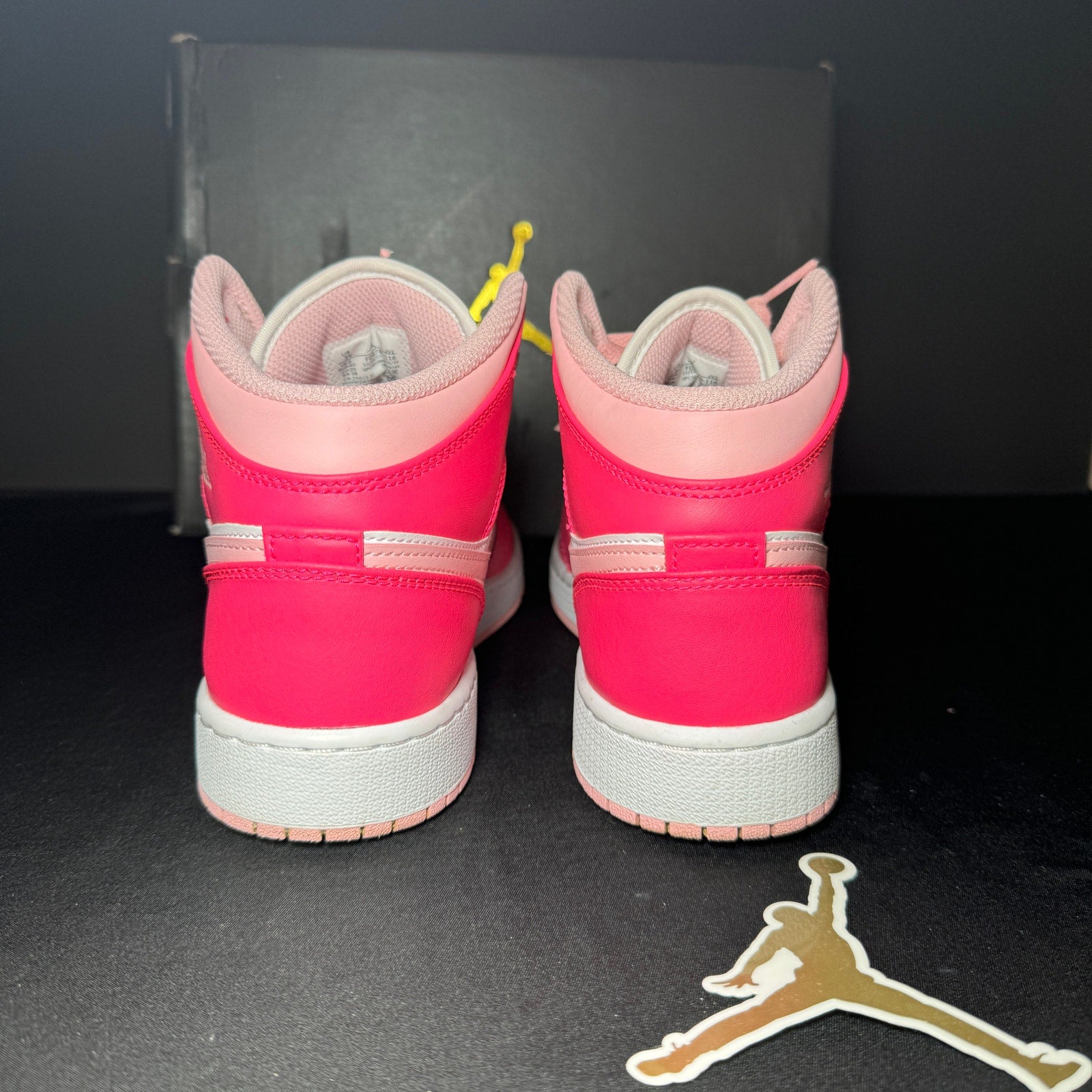 Air Jordan 1 Mid GS Fierce Pink Kids Shoes - Size 7