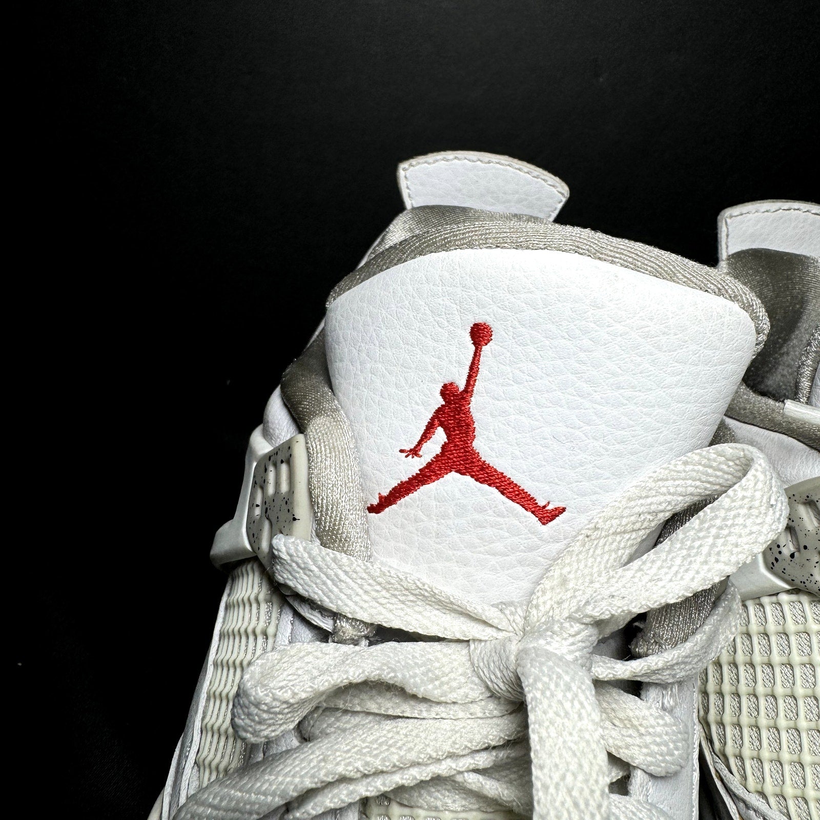 Air Jordan 4 Retro GS White Oreo Kids Shoes - Size 7