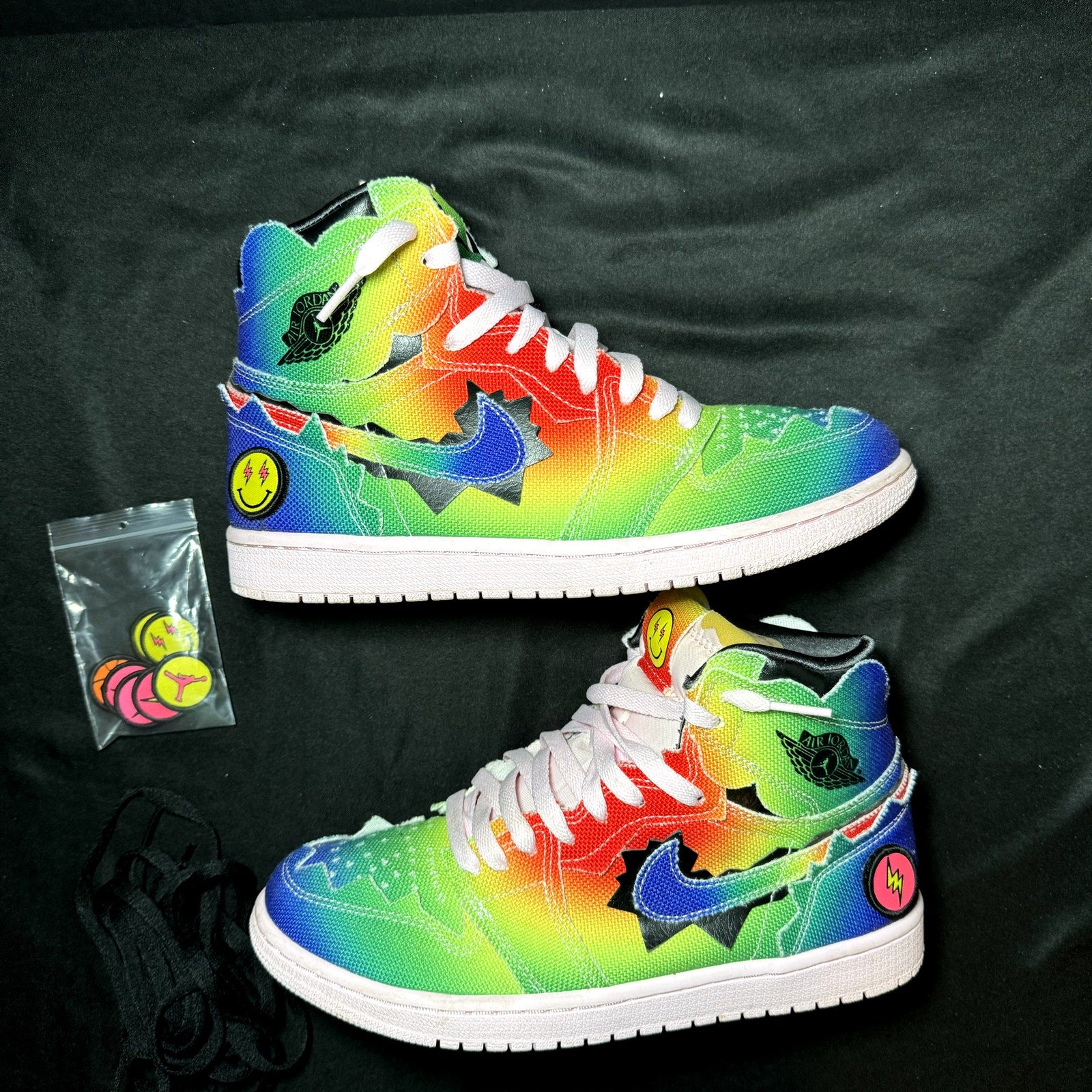 J. Balvin x Air Jordan 1 Retro OG High Colores Y Vibras Men's Shoes - Size 8