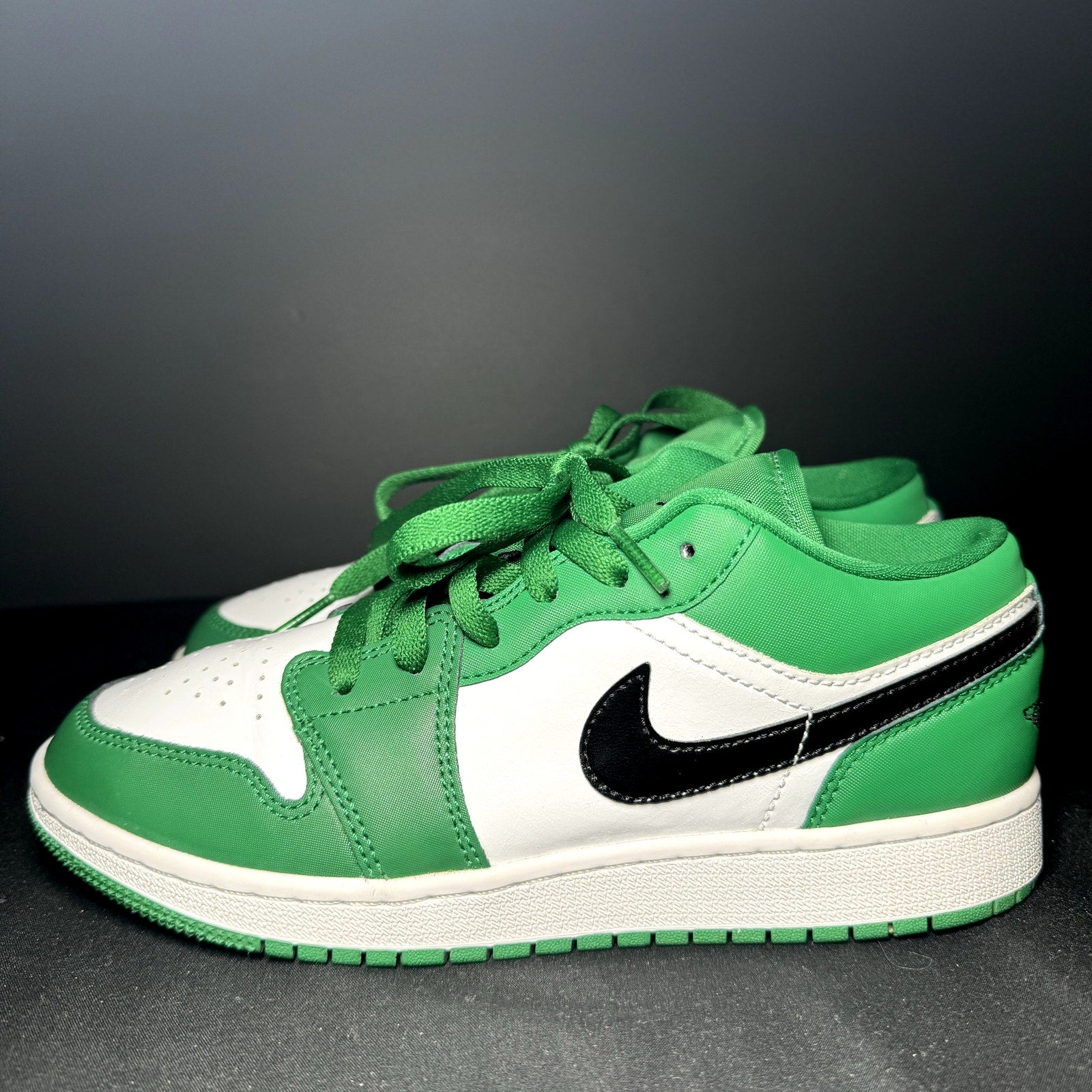 Air Jordan 1 Low GS Pine Green Kids Shoes - Size 4.5