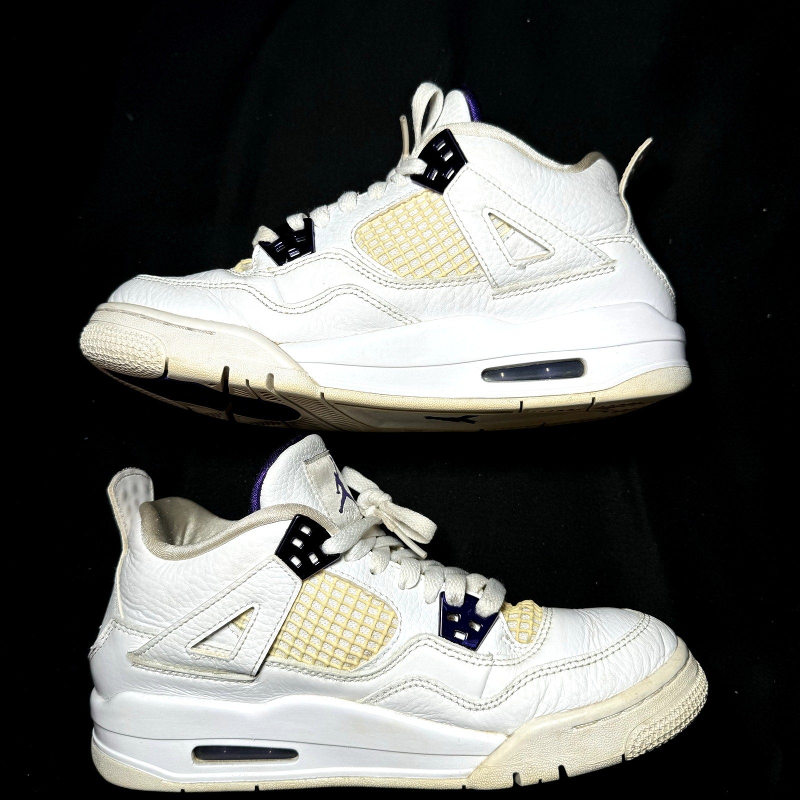 Air Jordan 4 Retro GS Purple Metallic 2020 Kids Shoes - Size 7