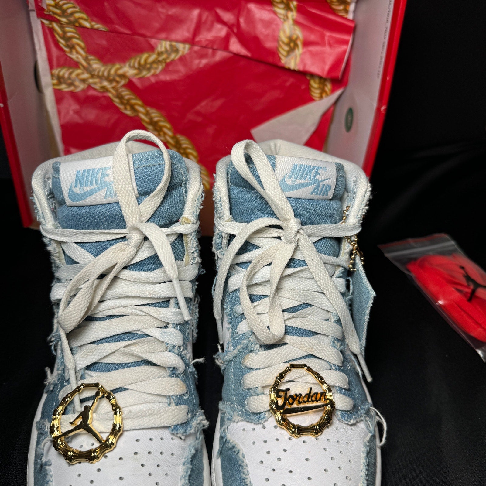 Air Jordan 1 Retro High OG Denim Women's Shoes - Size 5