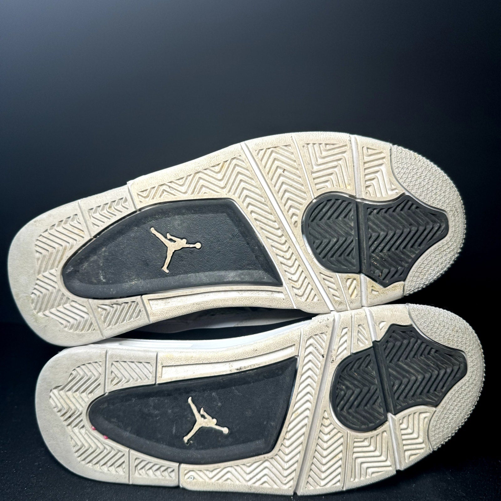 Air Jordan 4 Retro GS Military Black Kids Shoes - Size 4.5