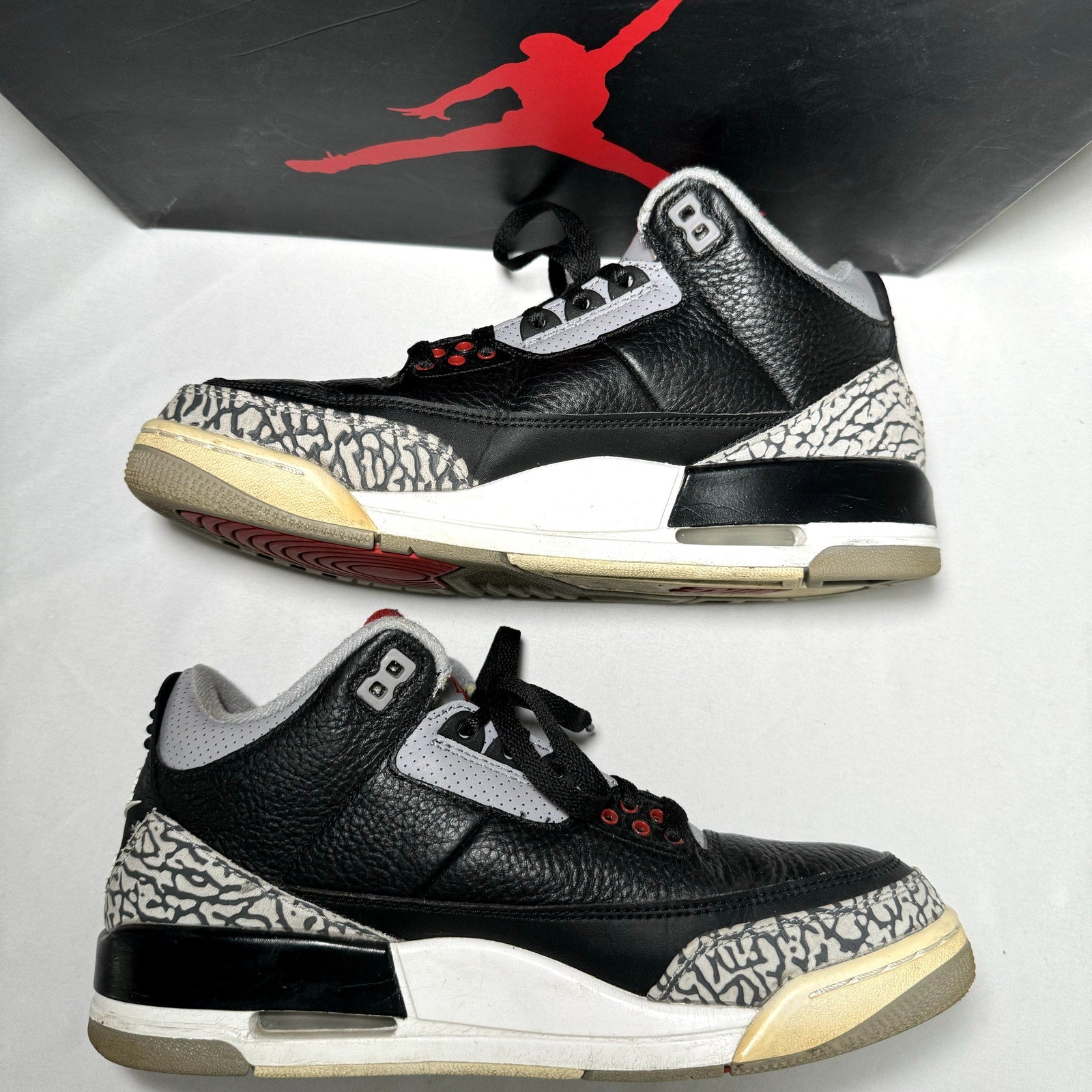 Air Jordan 3 Retro OG Black Cement 2018 Men's Shoes - Size 8