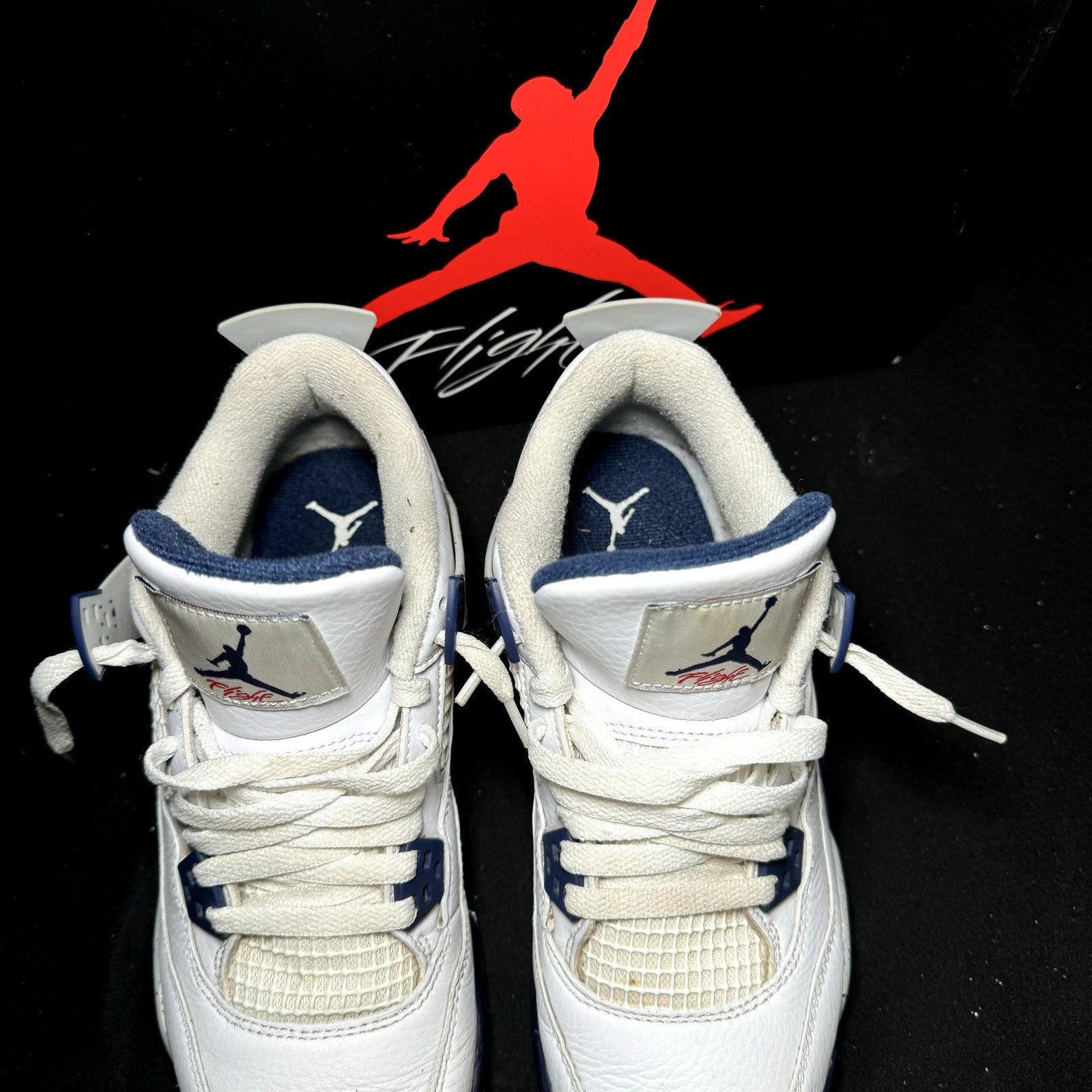 Air Jordan 4 Retro GS Midnight Navy Kids Shoes - Size 6.5