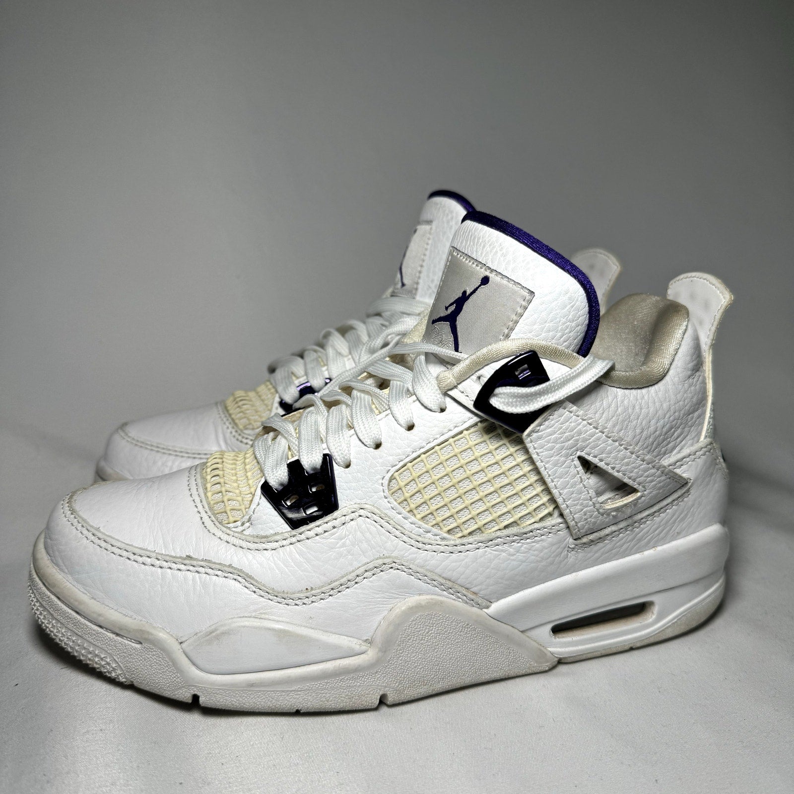 Air Jordan 4 Retro GS Purple Metallic Kids Shoes - Size 6