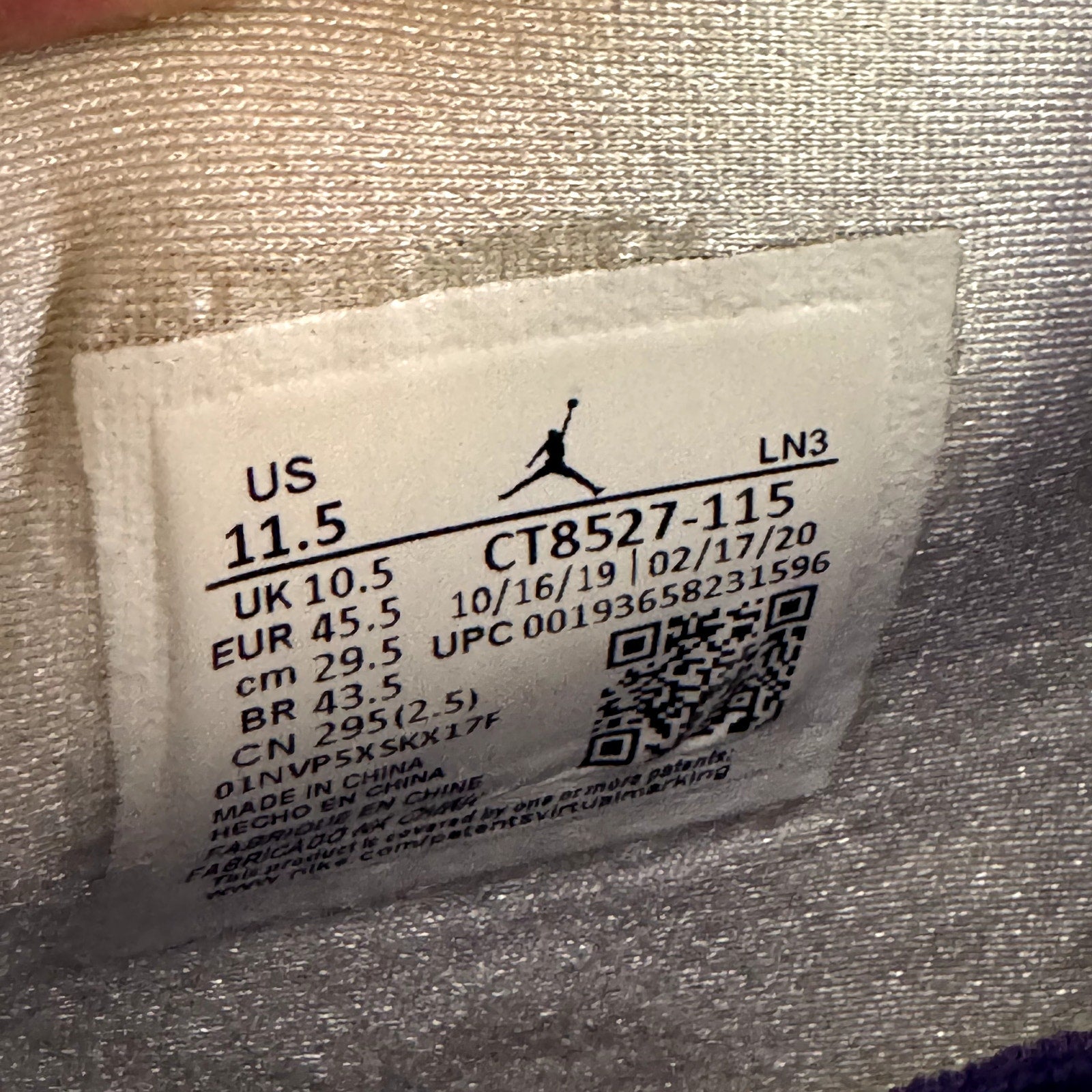 Air Jordan 4 Retro Purple Metallic Men's Shoes - Size 11.5