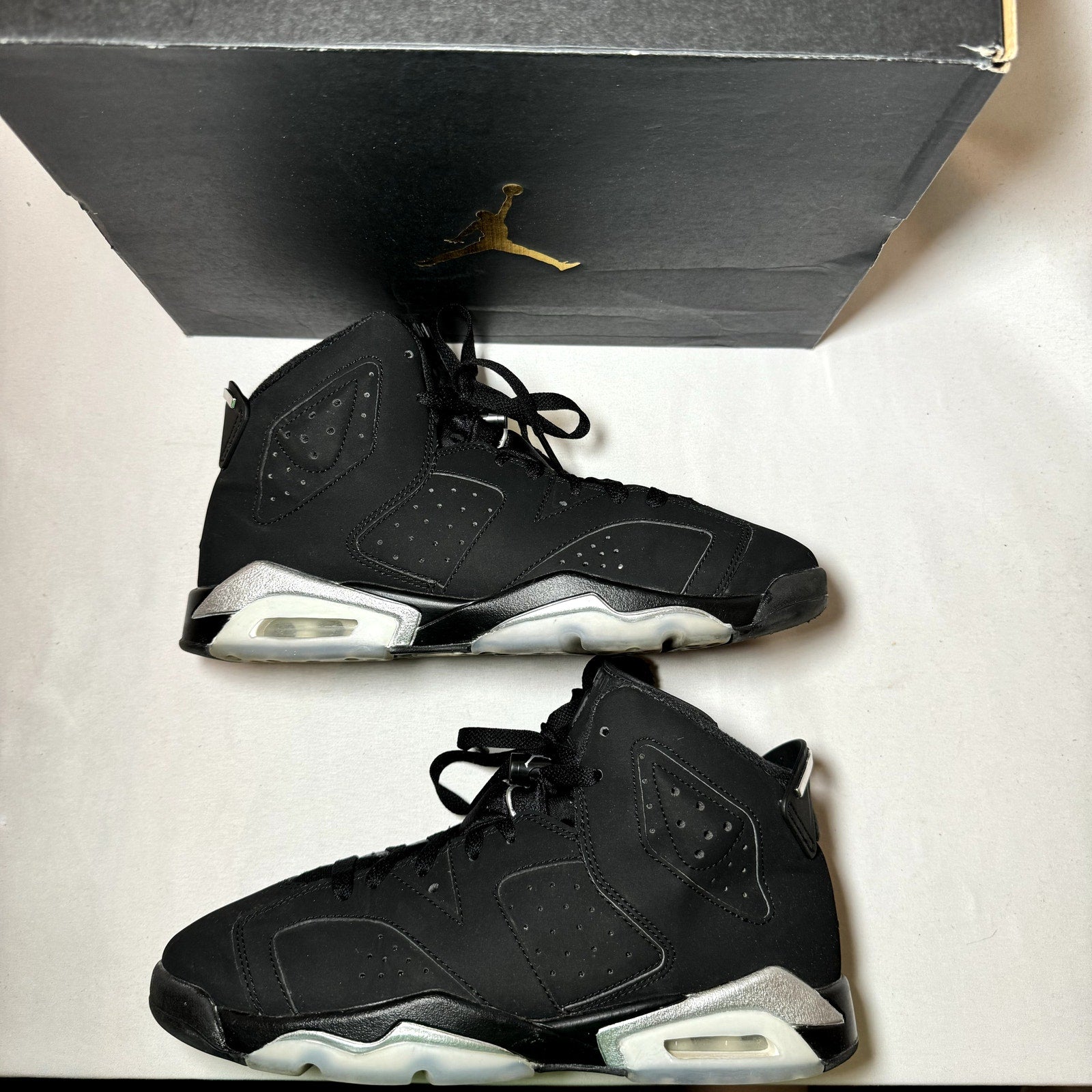 Air Jordan 6 Retro GS Chrome Kids Shoes - Size 7