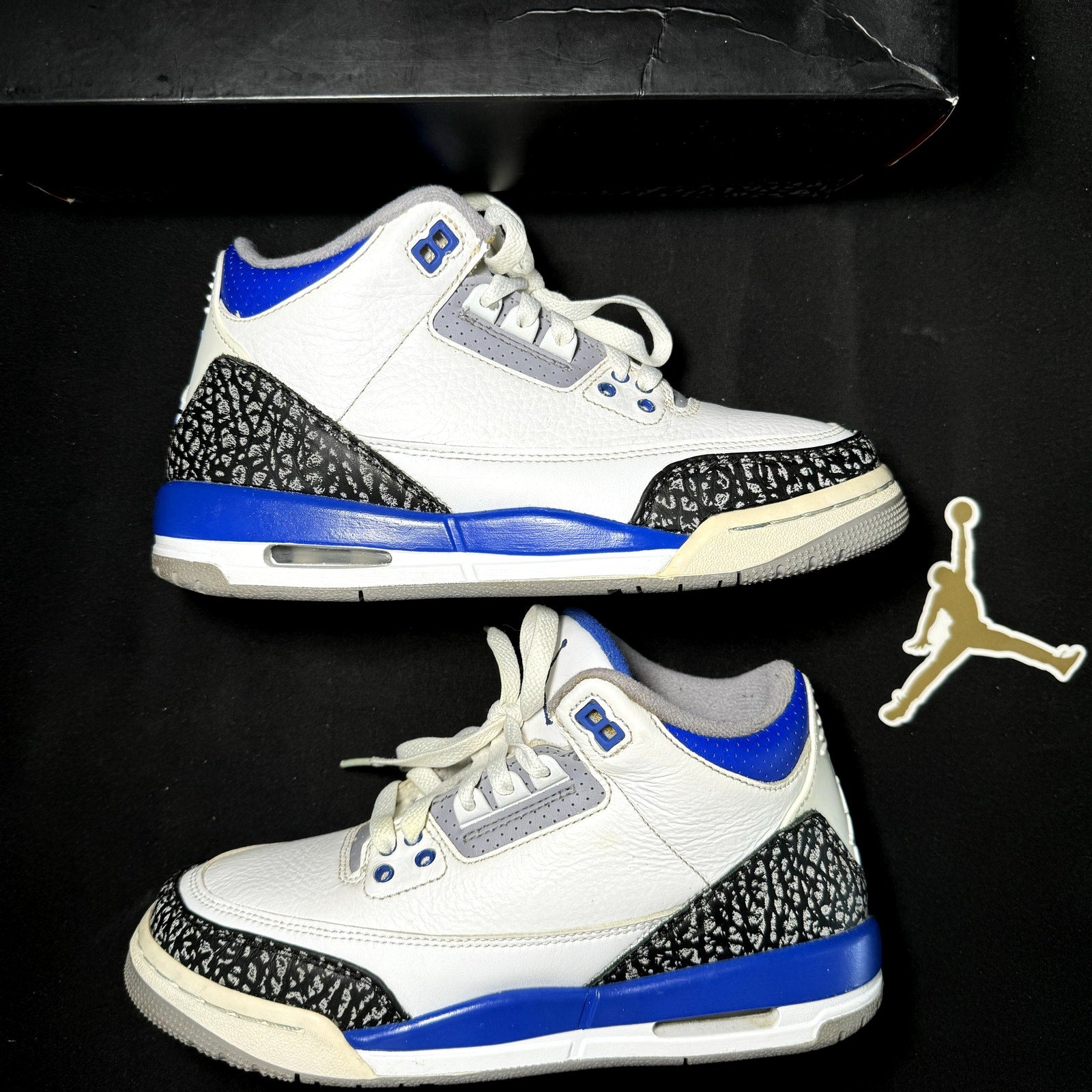 Air Jordan 3 Retro GS Racer Blue 2021 Kids Shoes - Size 6