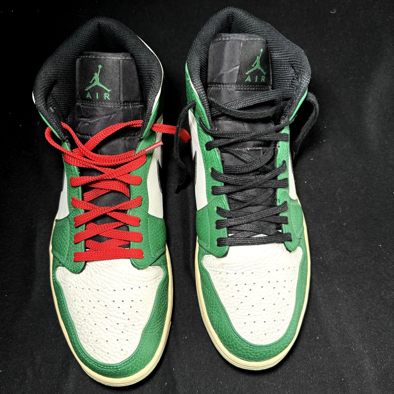 Air Jordan 1 Mid Pine Green Men's Shoes - Size 12