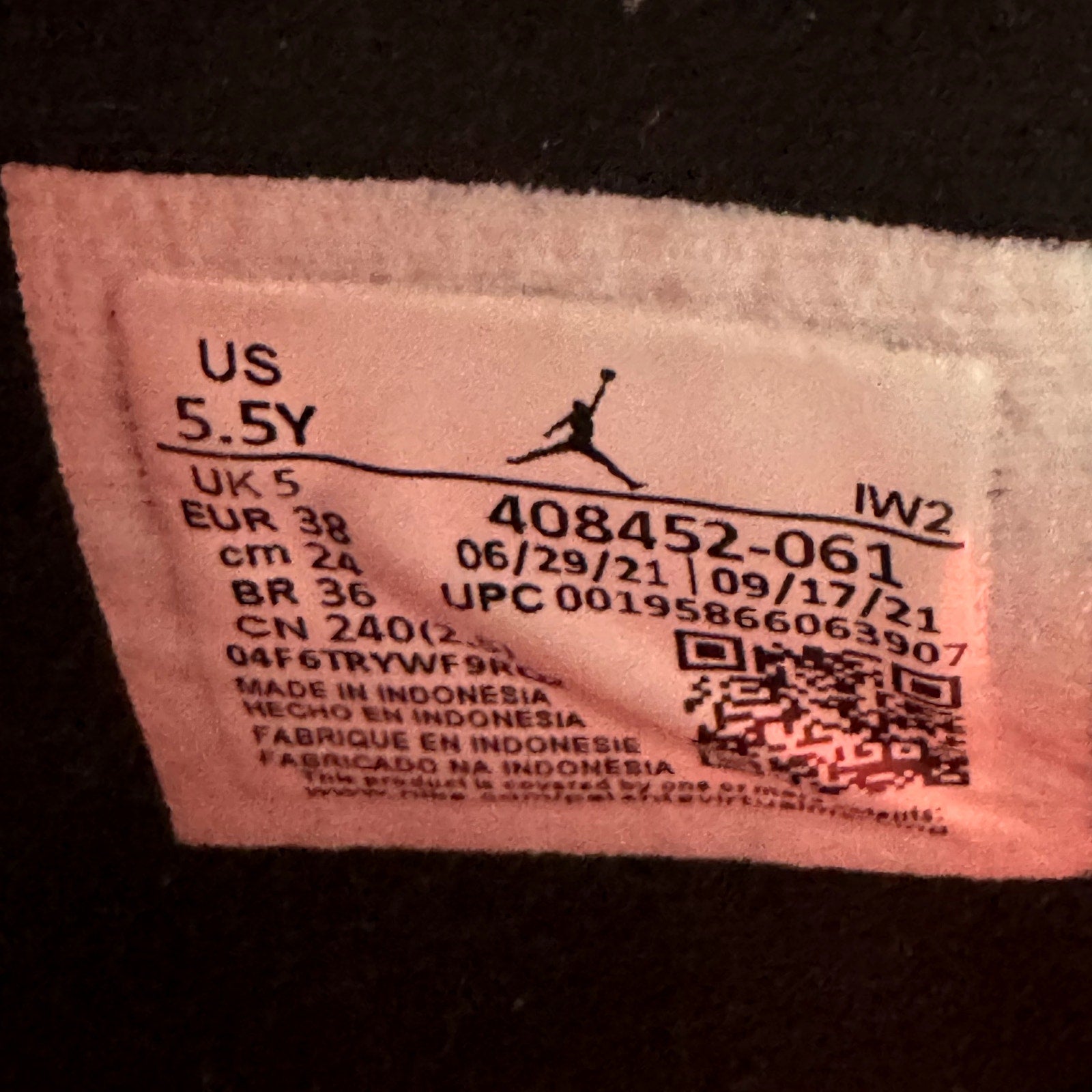 Air Jordan 4 Retro GS Infrared Kids Shoes - Size 5.5