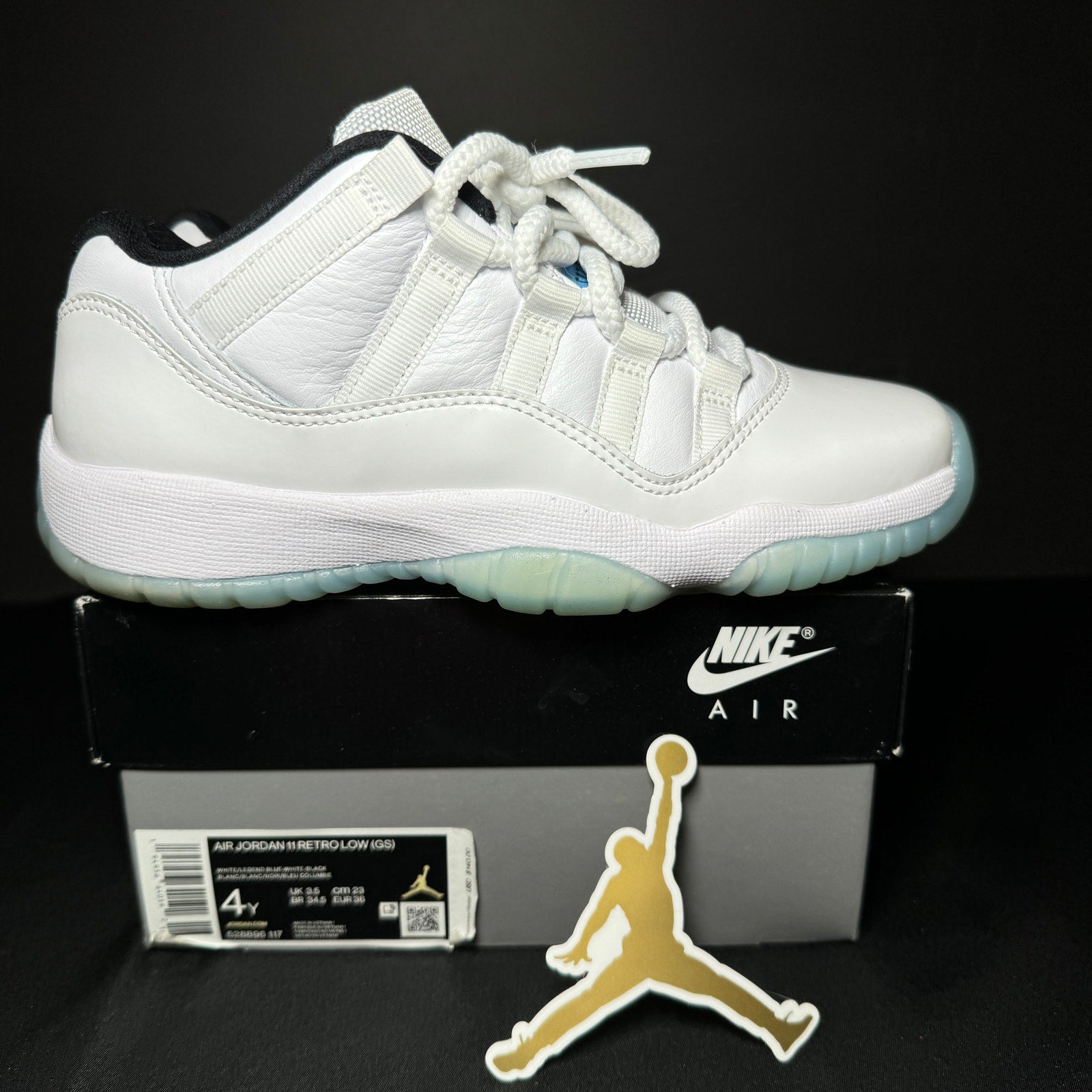 Air Jordan 11 Retro Low GS Legend Blue Kids Shoes - Size 4