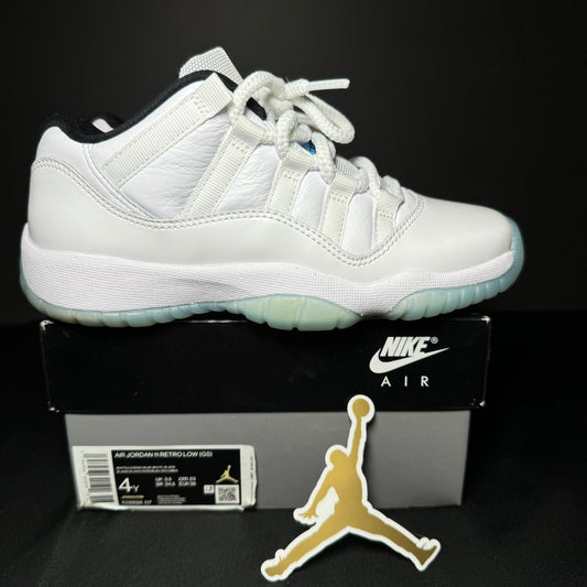 Air Jordan 11 Retro Low GS Legend Blue Kids Shoes - Size 4