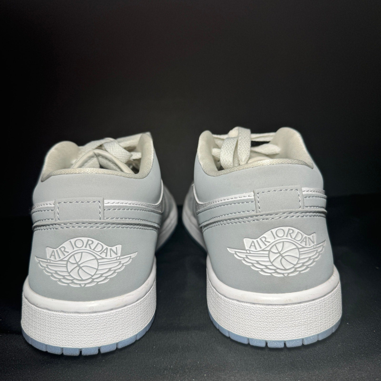 Air Jordan 1 Low White Wolf Grey Women's Shoes - Size 10.5