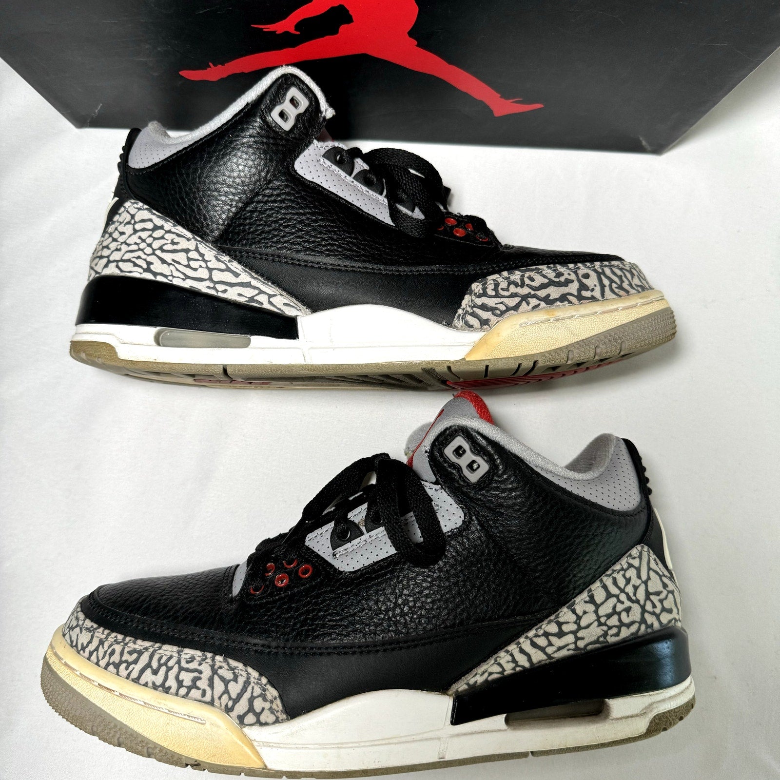 Air Jordan 3 Retro OG Black Cement 2018 Men's Shoes - Size 8