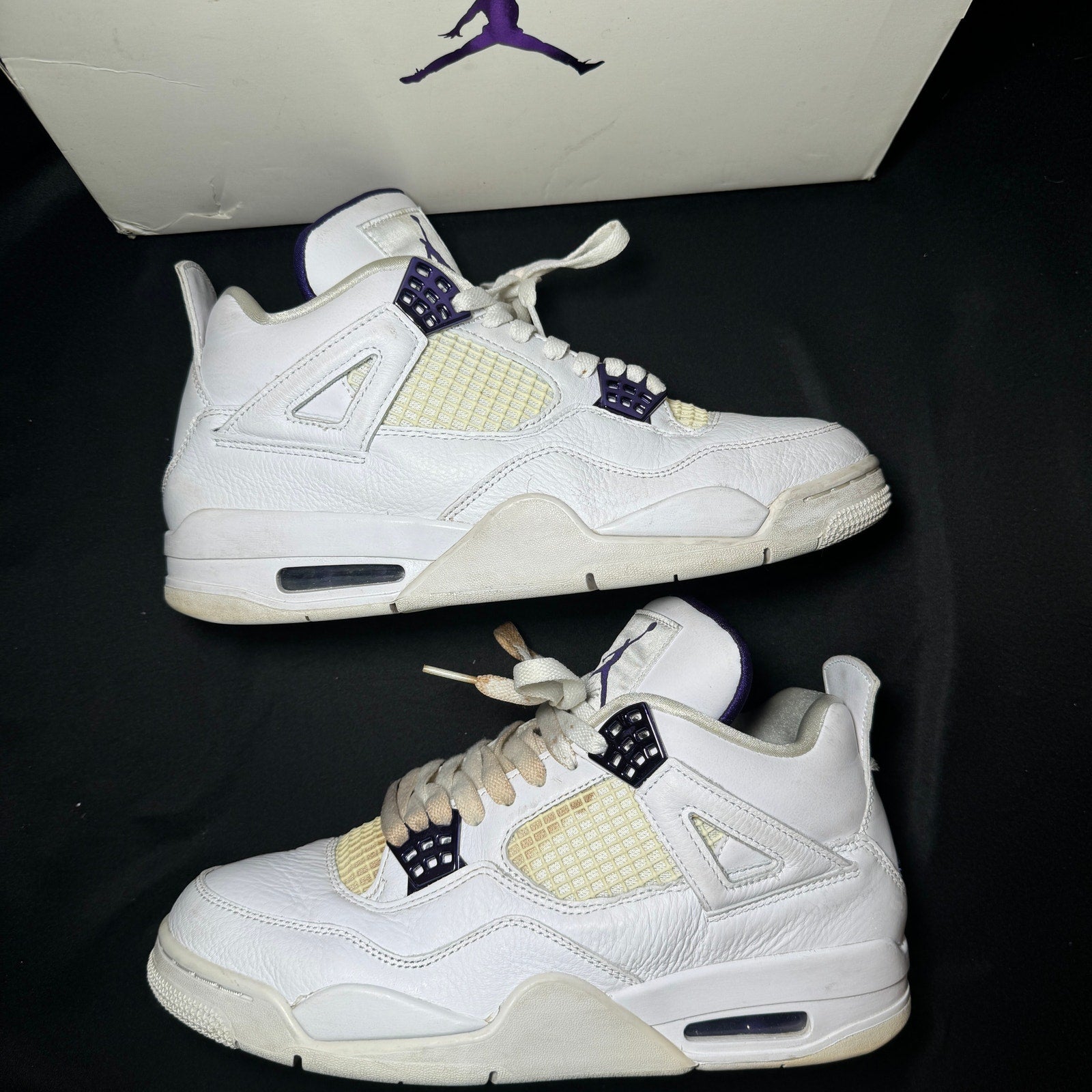 Air Jordan 4 Retro Purple Metallic Men's Shoes - Size 9