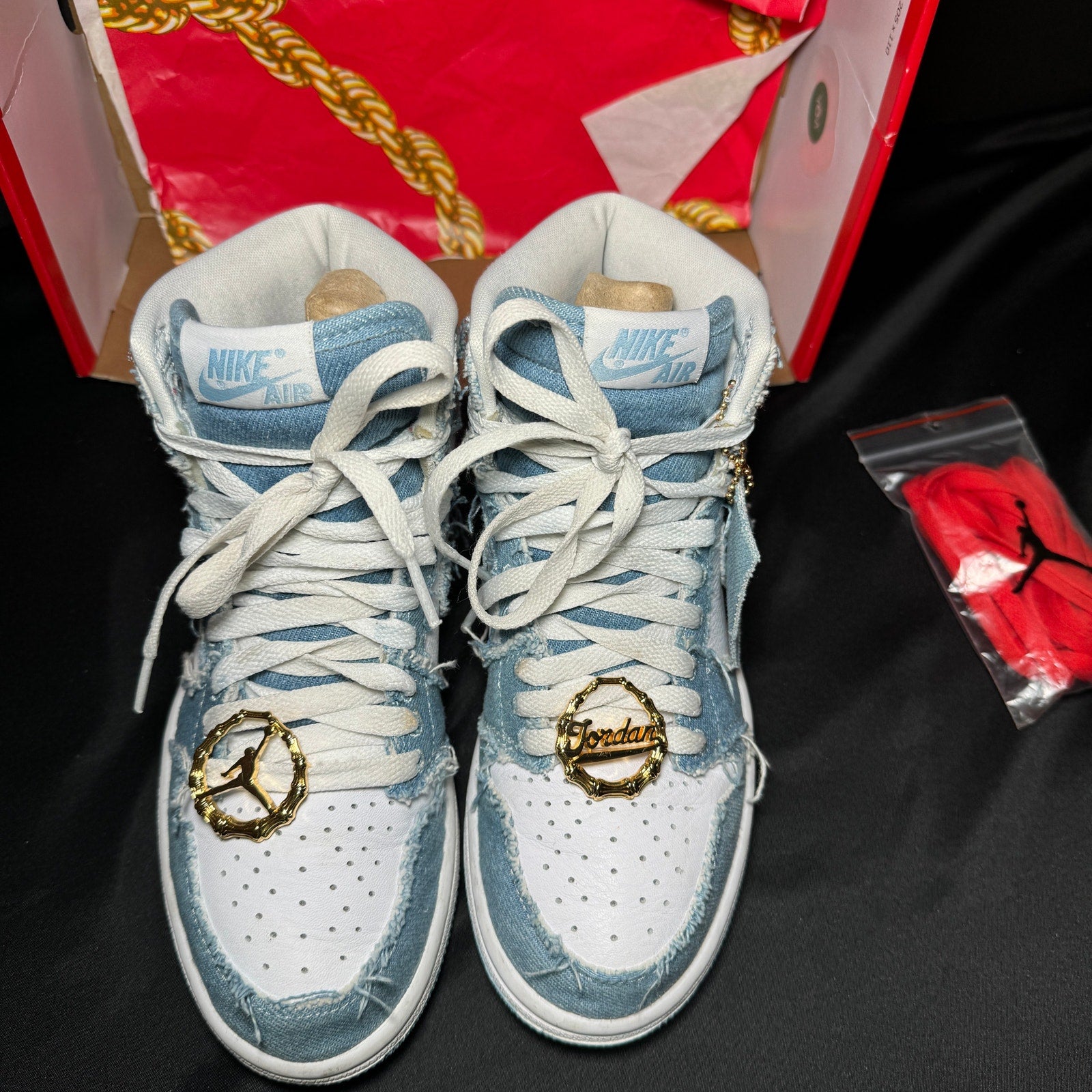 Air Jordan 1 Retro High OG Denim Women's Shoes - Size 5