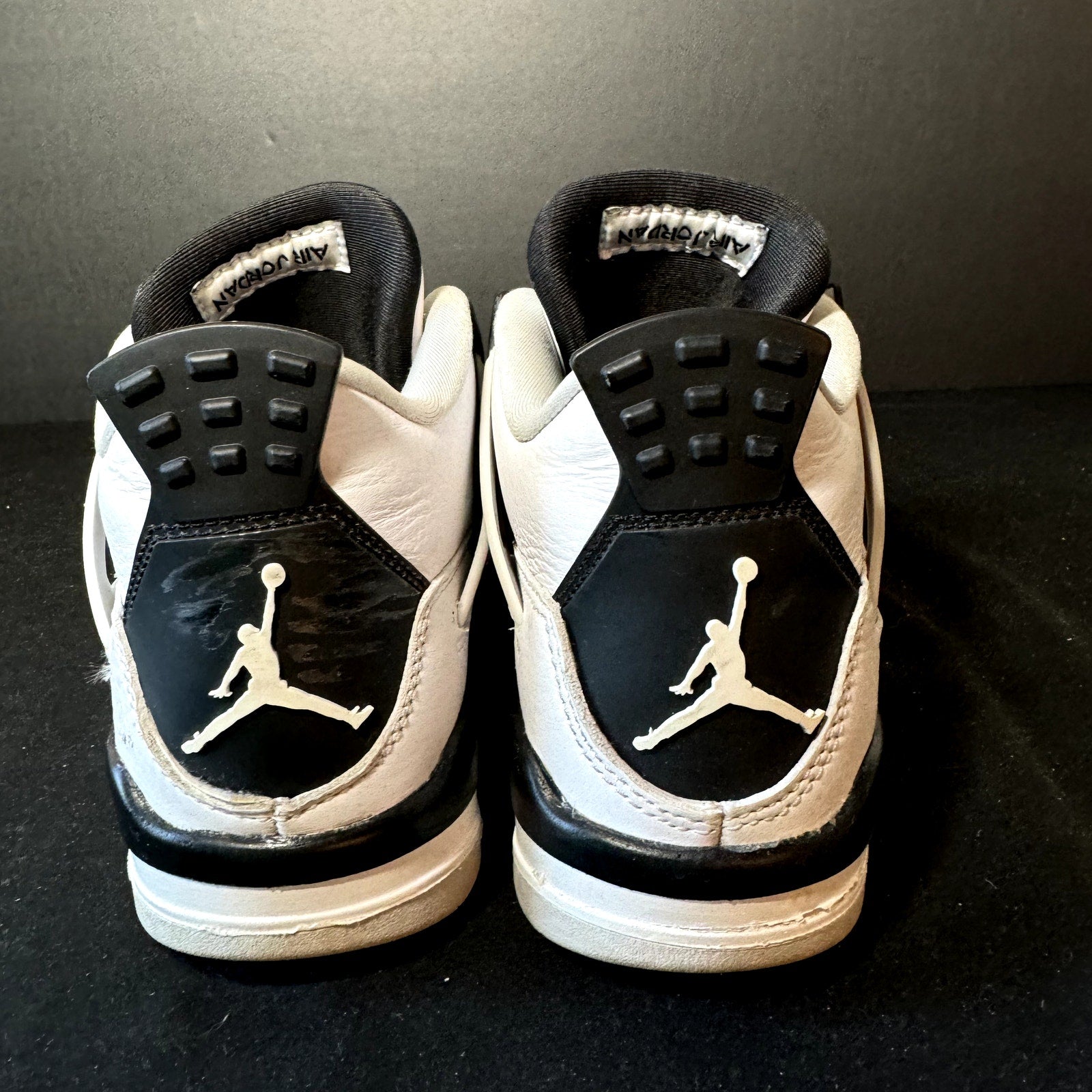 Air Jordan 4 Retro GS Military Black Kids Shoes - Size 4.5