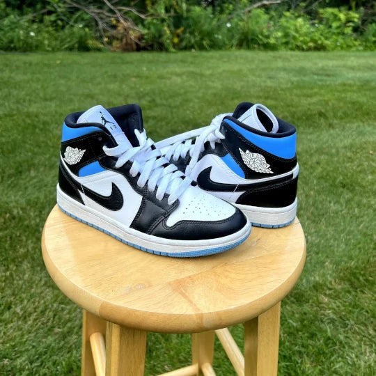 Air Jordan 1 Mid University Blue Women's Shoes Size 7